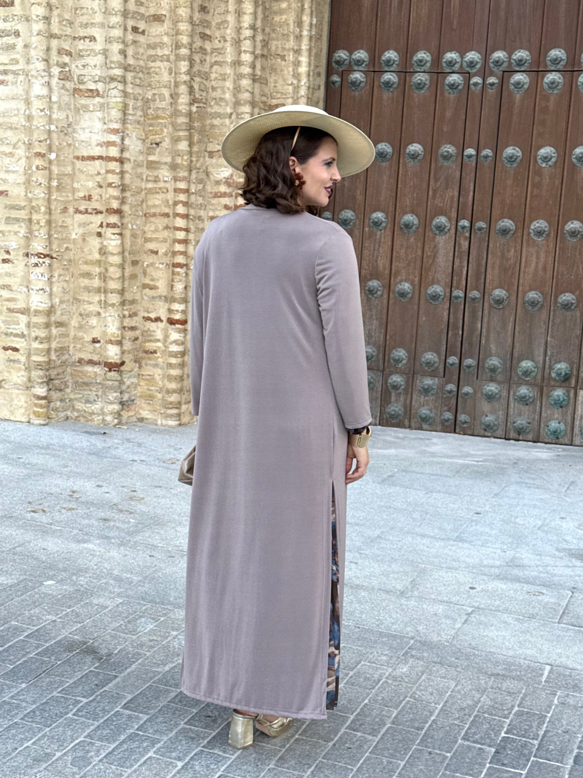 Kimono Punto de Seda Taupe