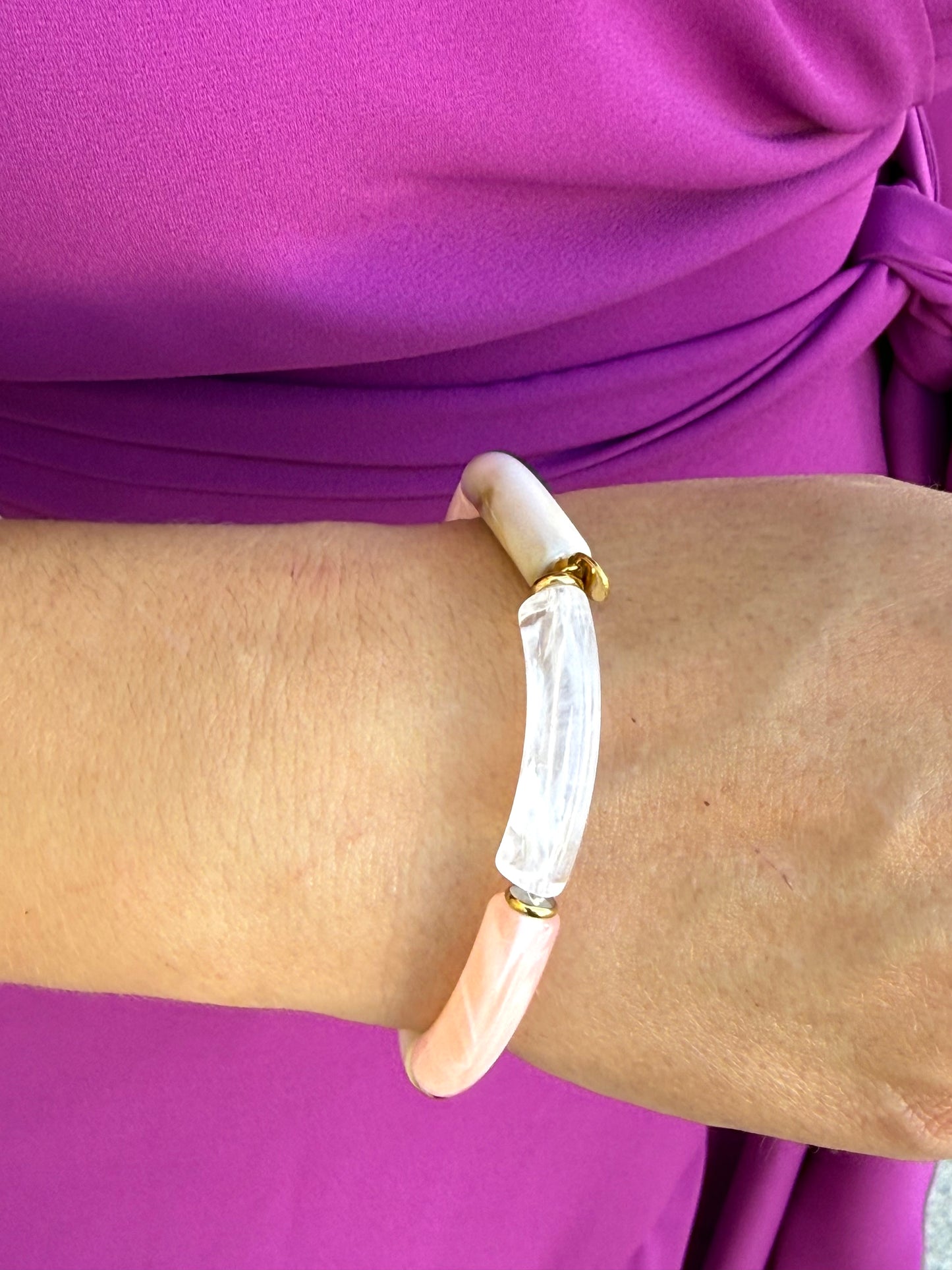Pulsera Linda Multicolor Efecto Piedra