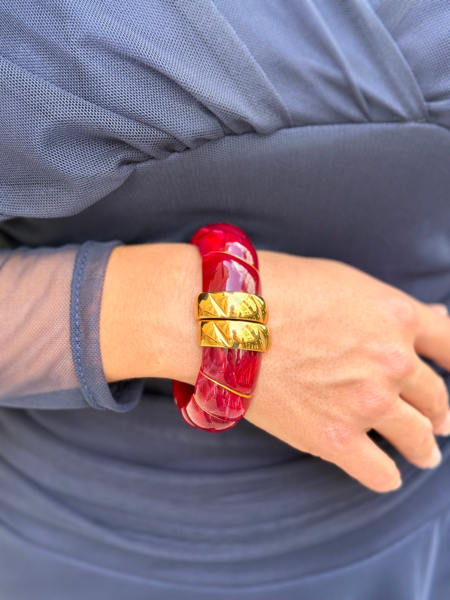 Pulsera Ronda Burdeos