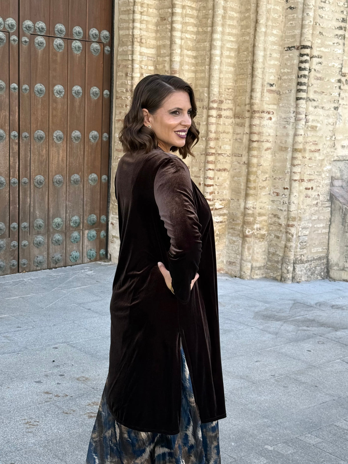 Kimono de Terciopelo Marrón