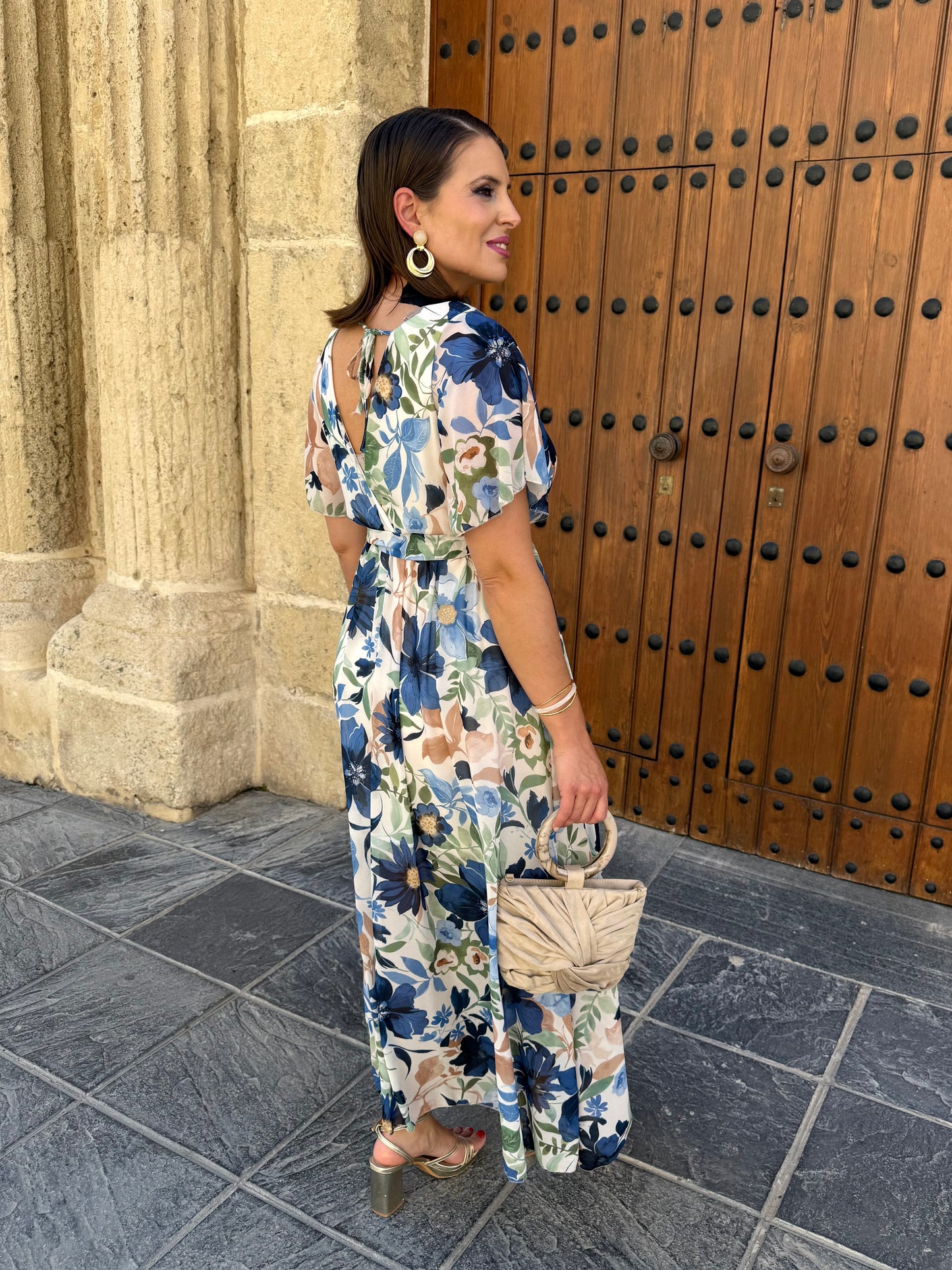 Vestido Sabina M/C Azul