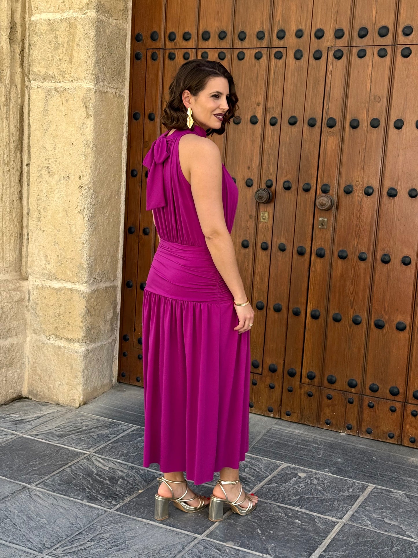 Vestido Aurelia Buganvilla