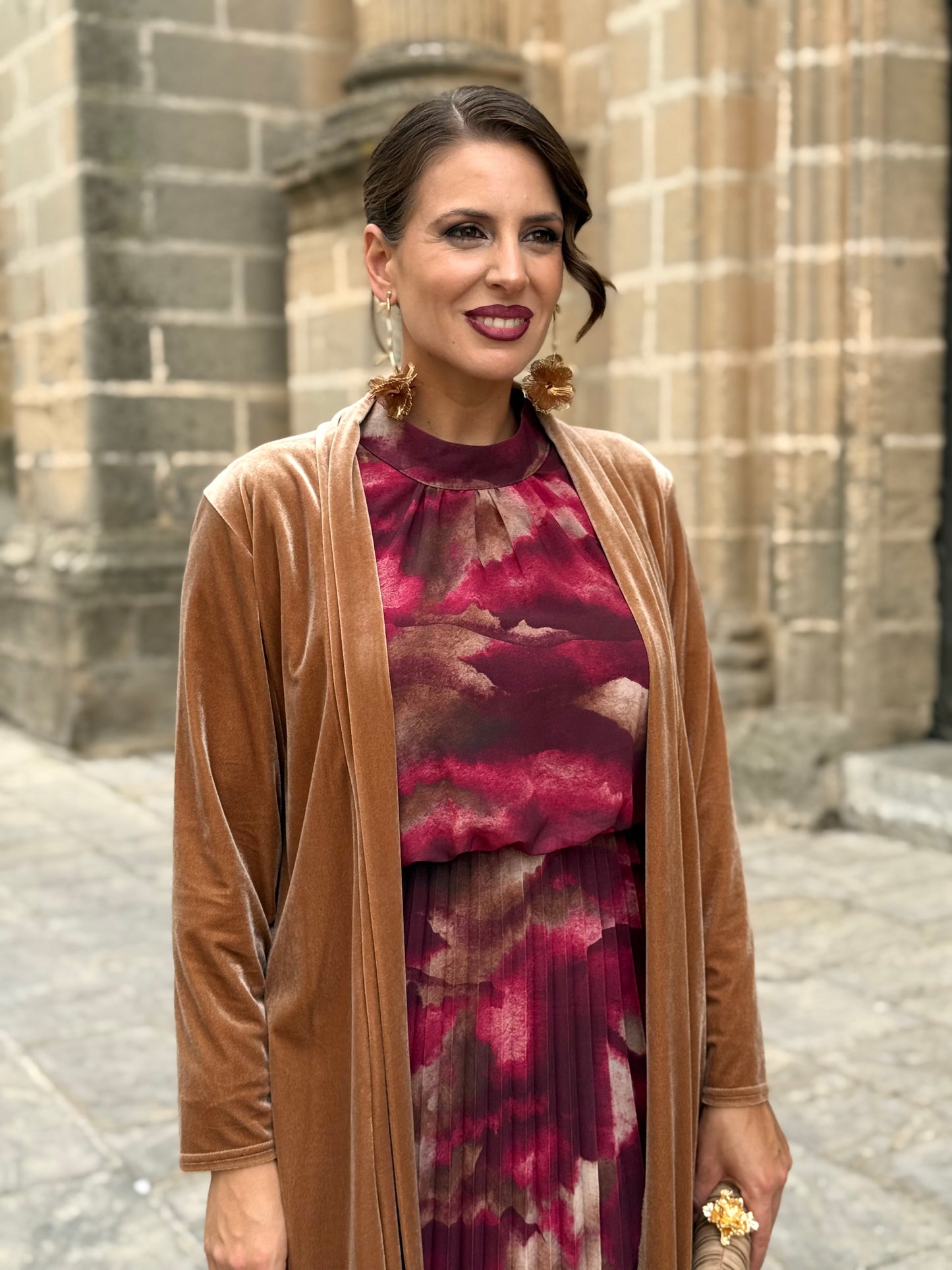 Kimono de Terciopelo Camel