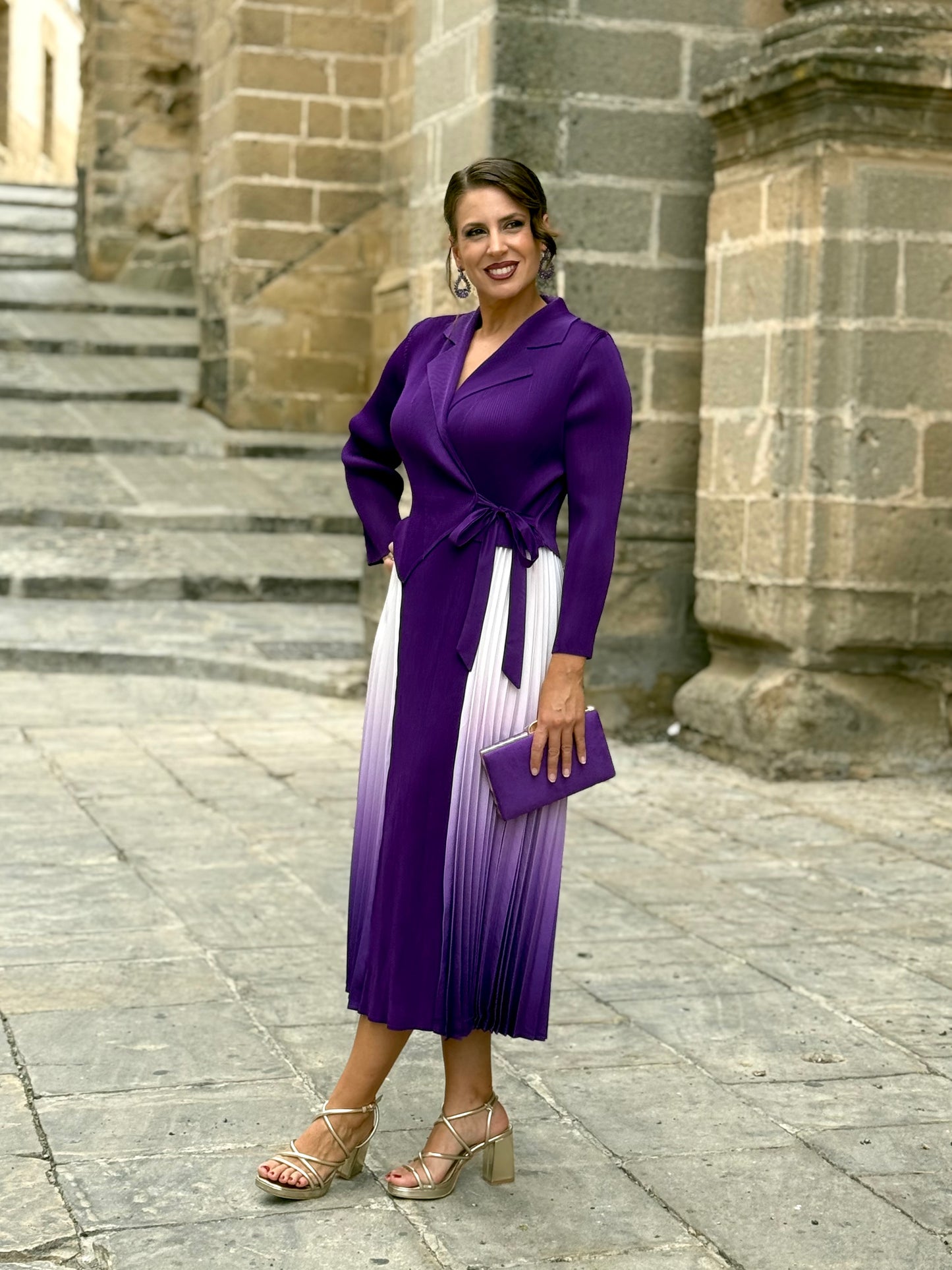 Vestido Degradado Morado