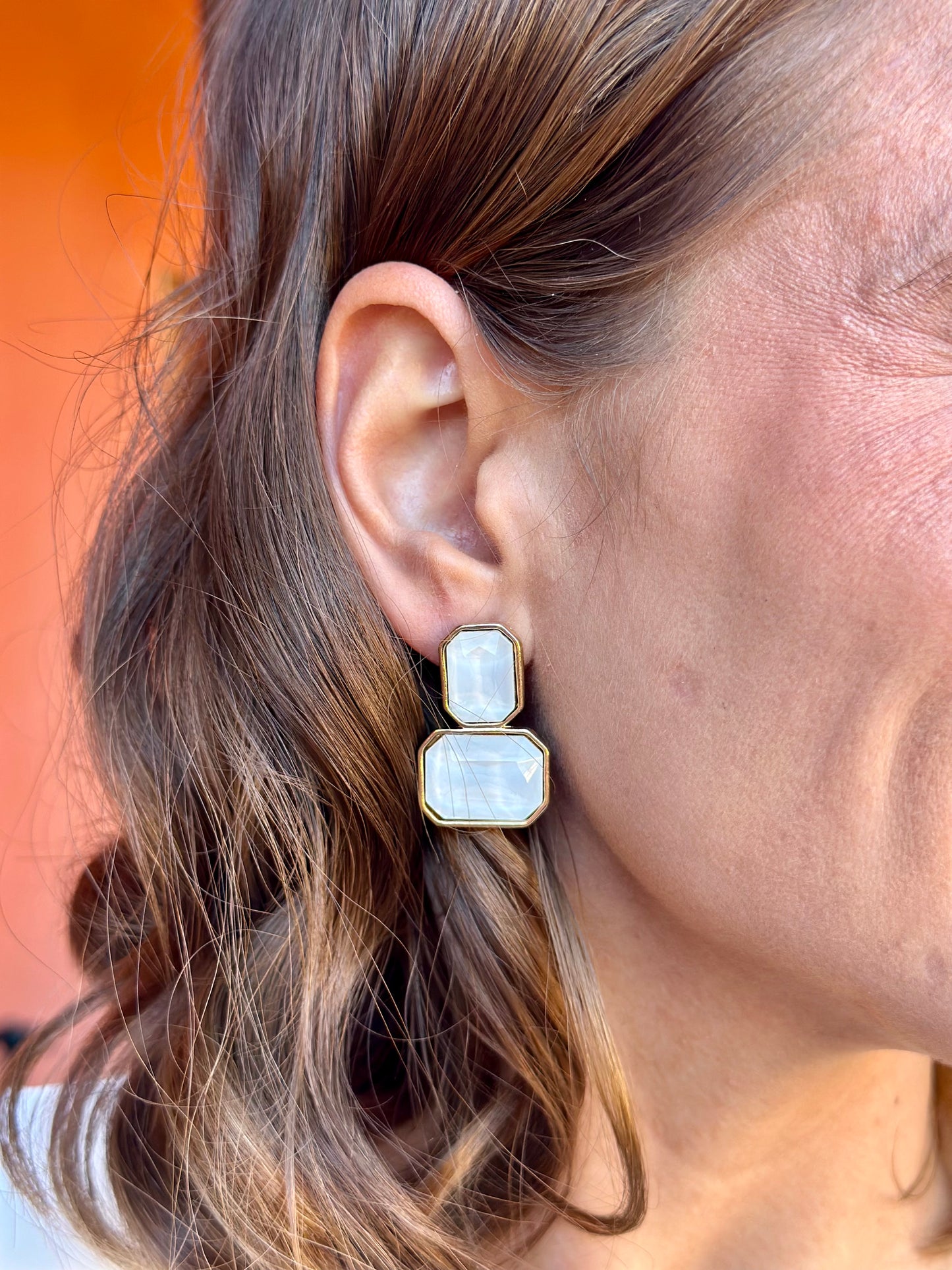 Pendientes Luna Blanco