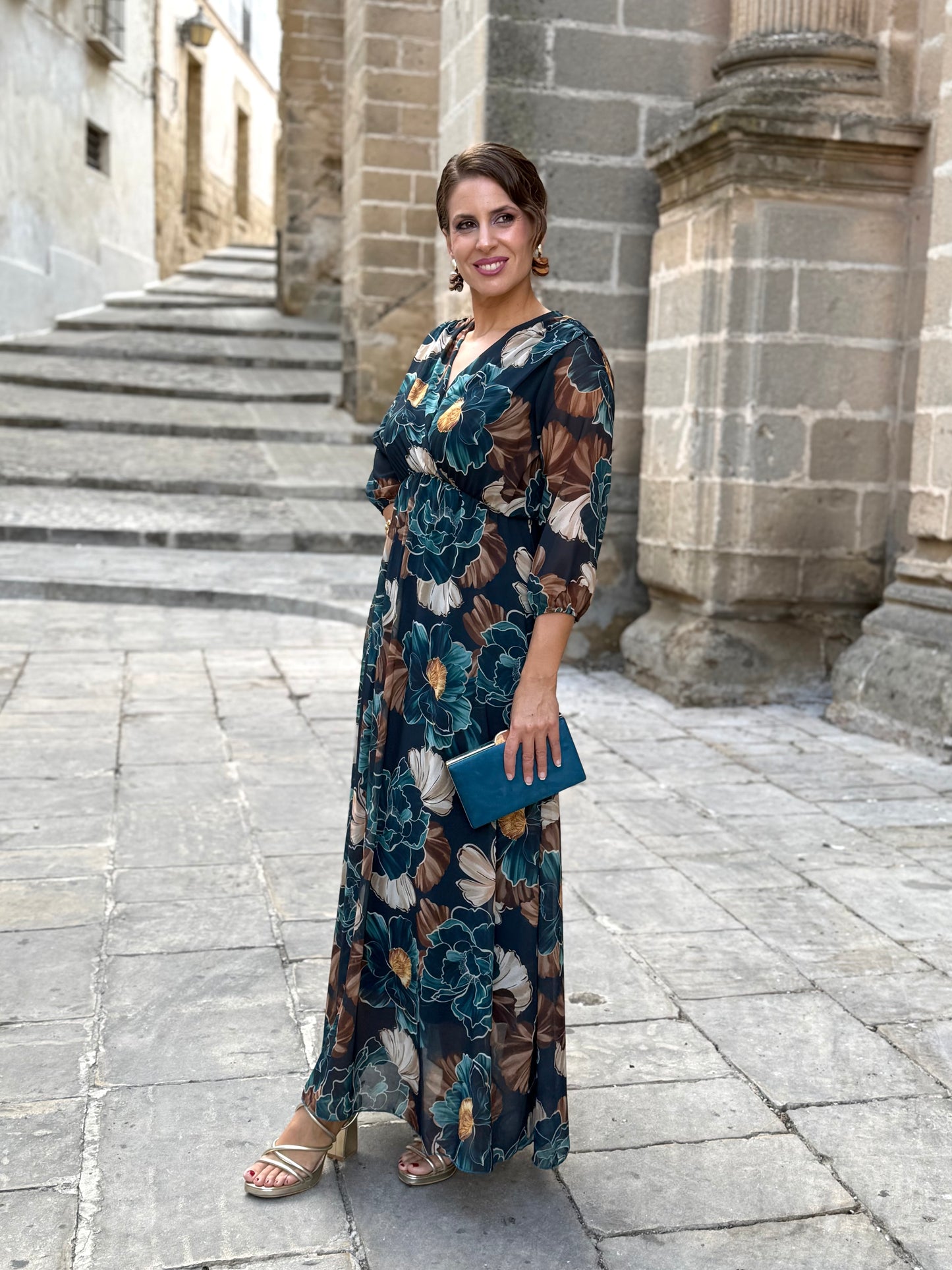 Vestido Grecia Petróleo