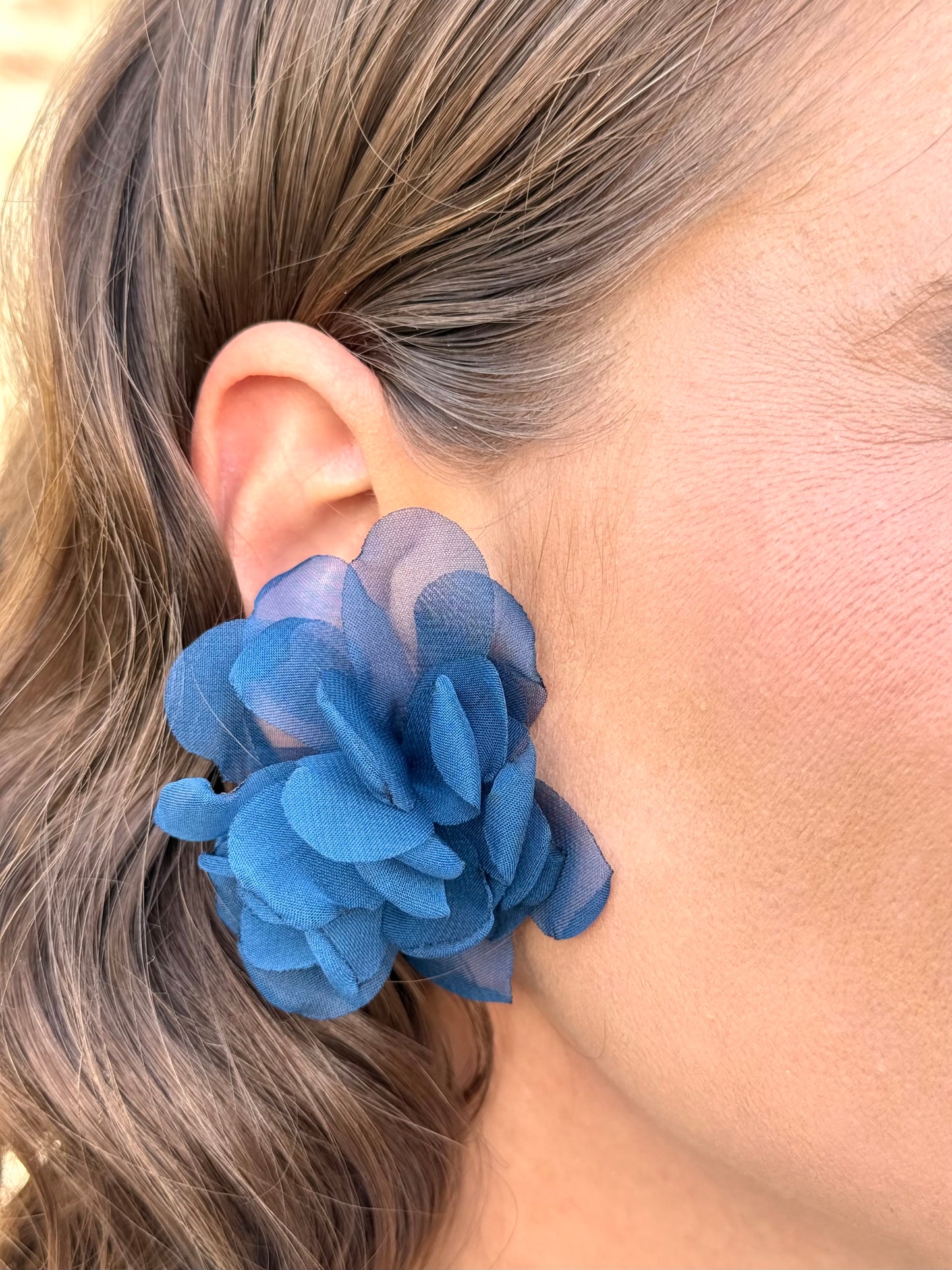 Pendientes Amapola Marino