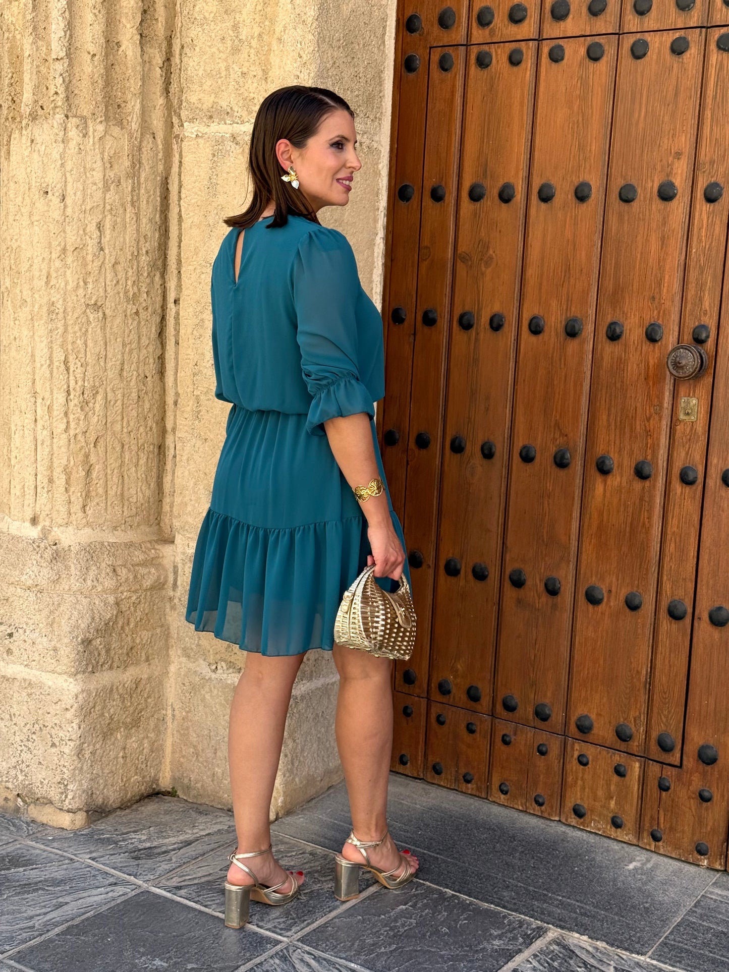 Vestido Génova Petróleo