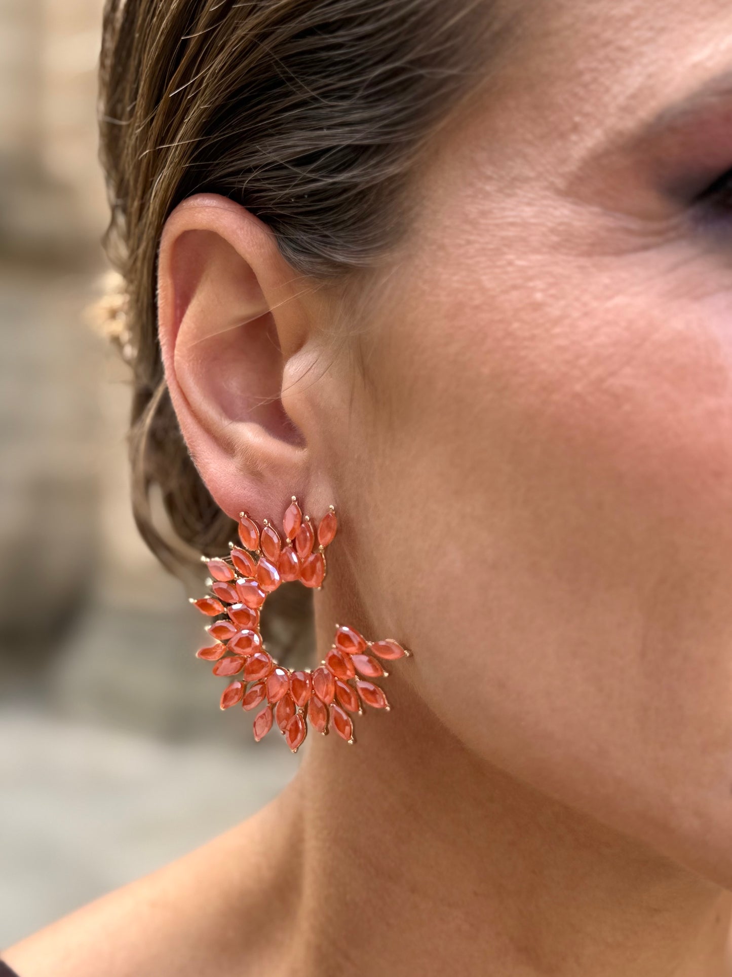 Pendientes Rosaura Naranja