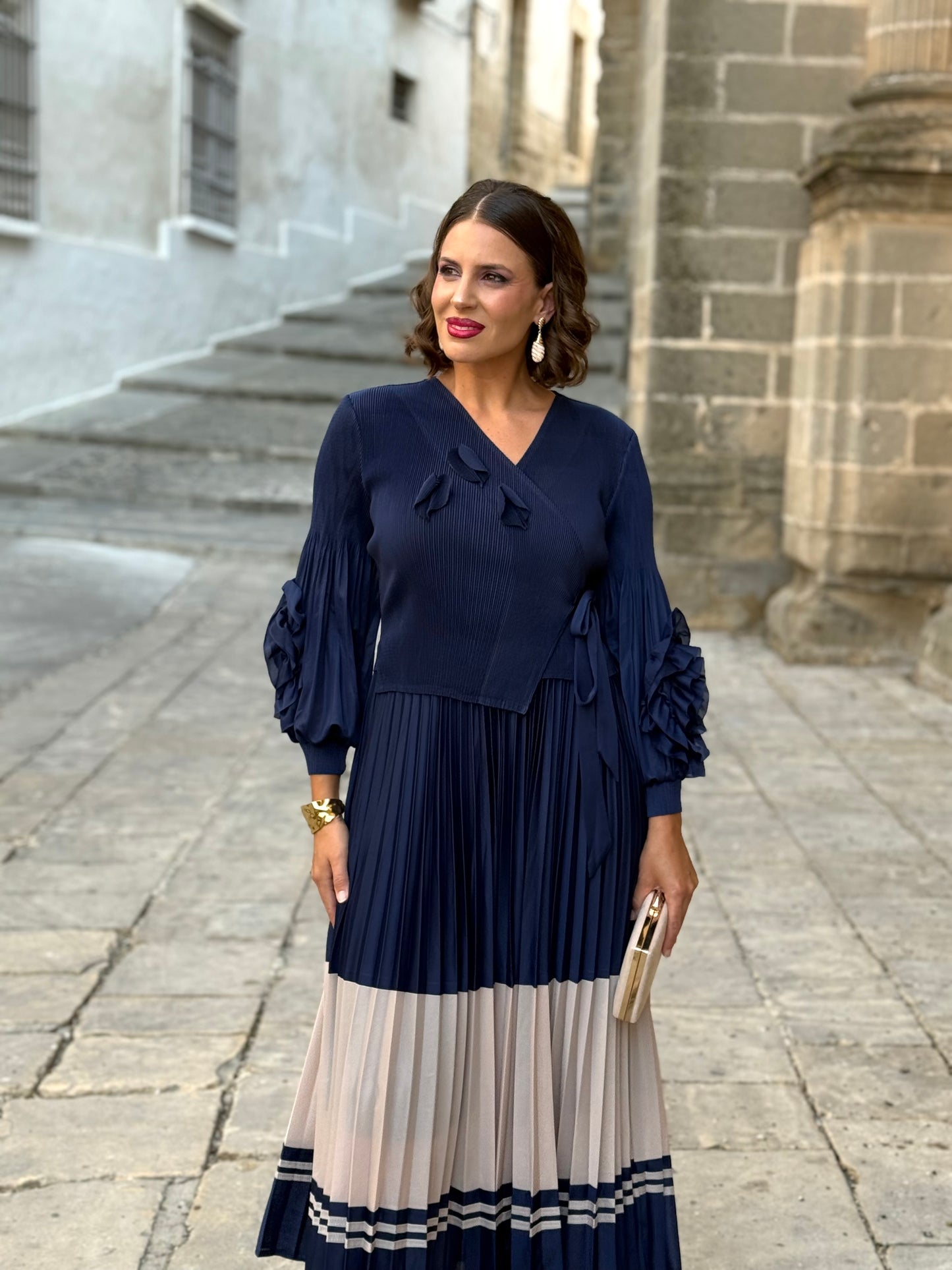 Vestido Adriana Marino/Beige