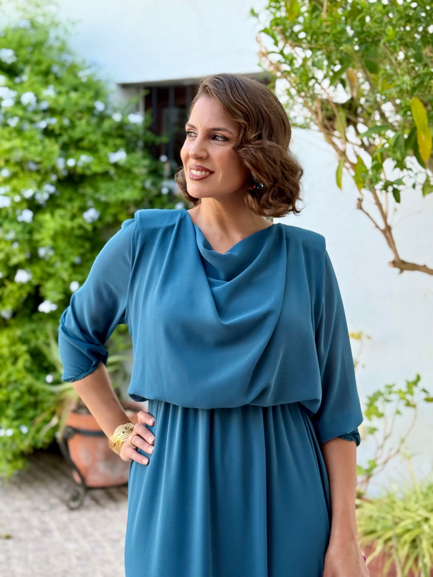 Vestido Miriam Petróleo