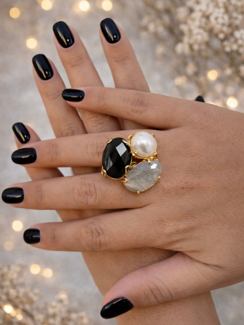 Anillo Trilogía Negro/Gris