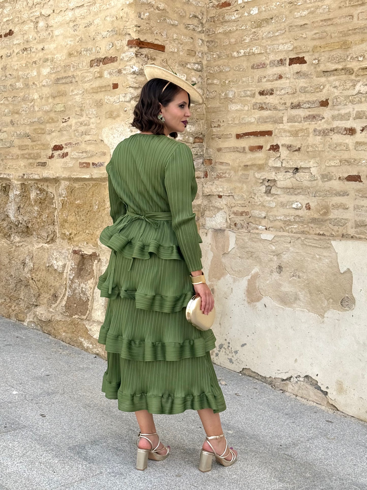 Vestido Lucrecia Verde Pistacho