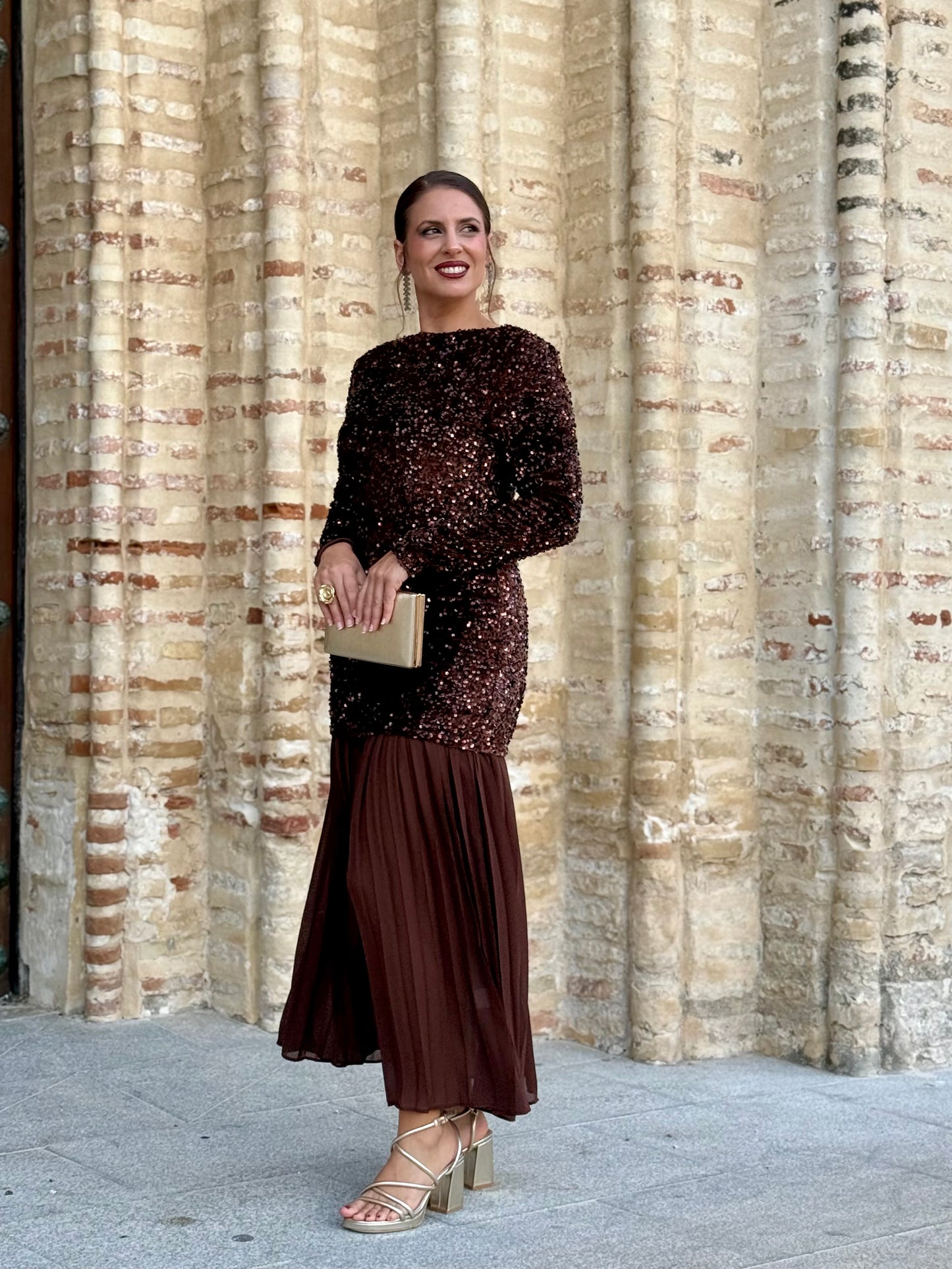 Vestido Aria Marrón