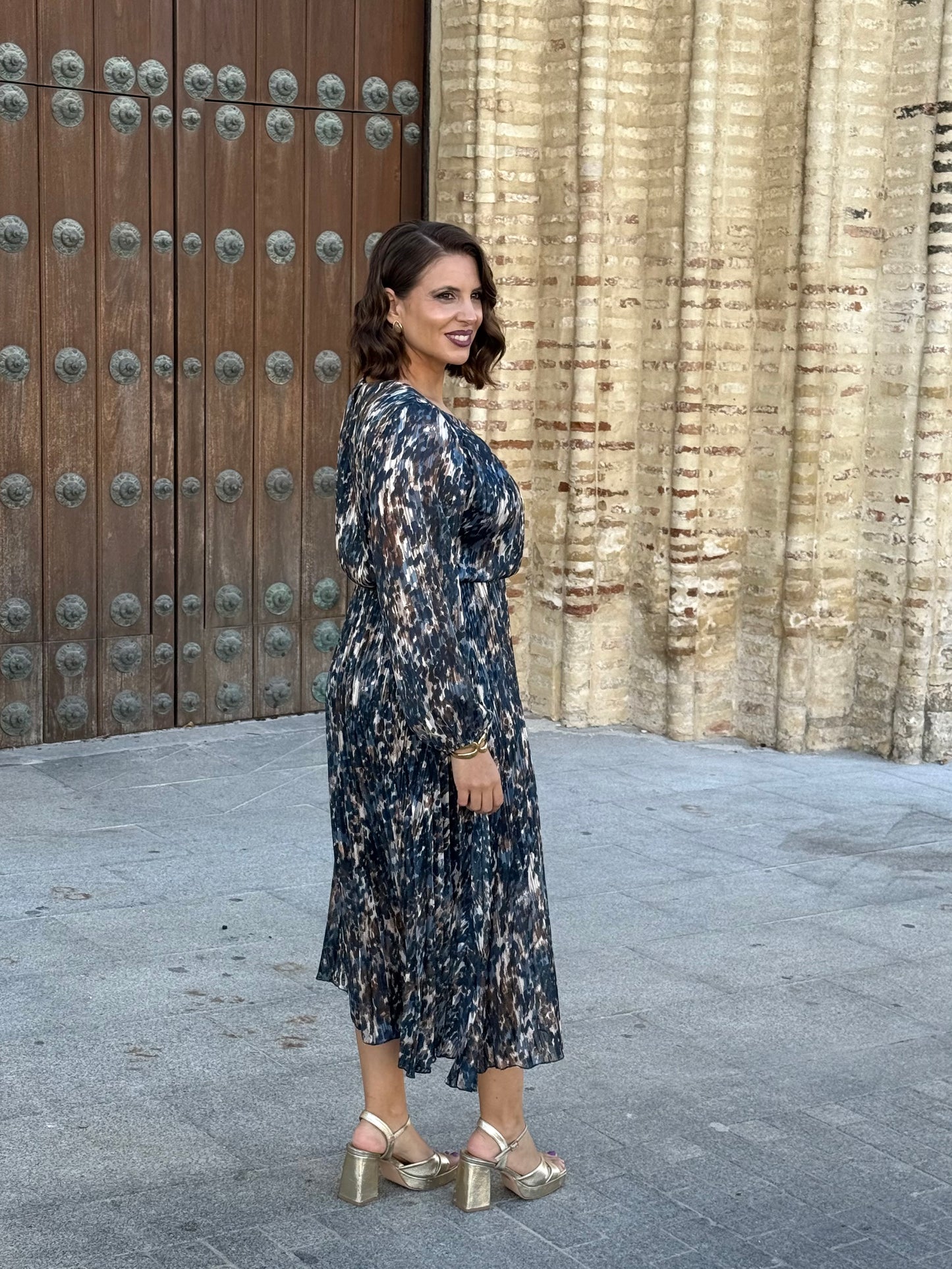 Vestido Bruma Estampado Azul
