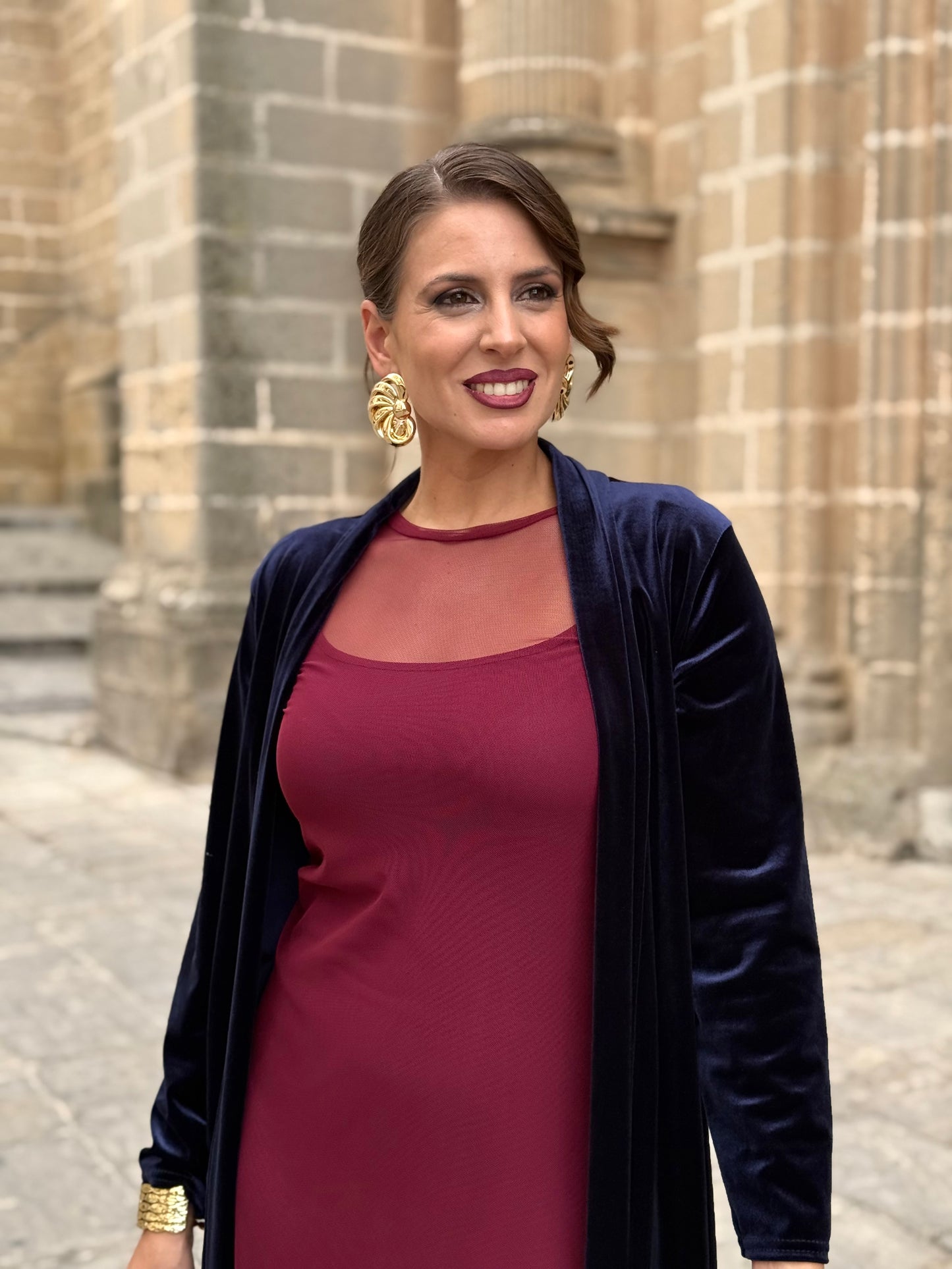 Kimono de Terciopelo Marino