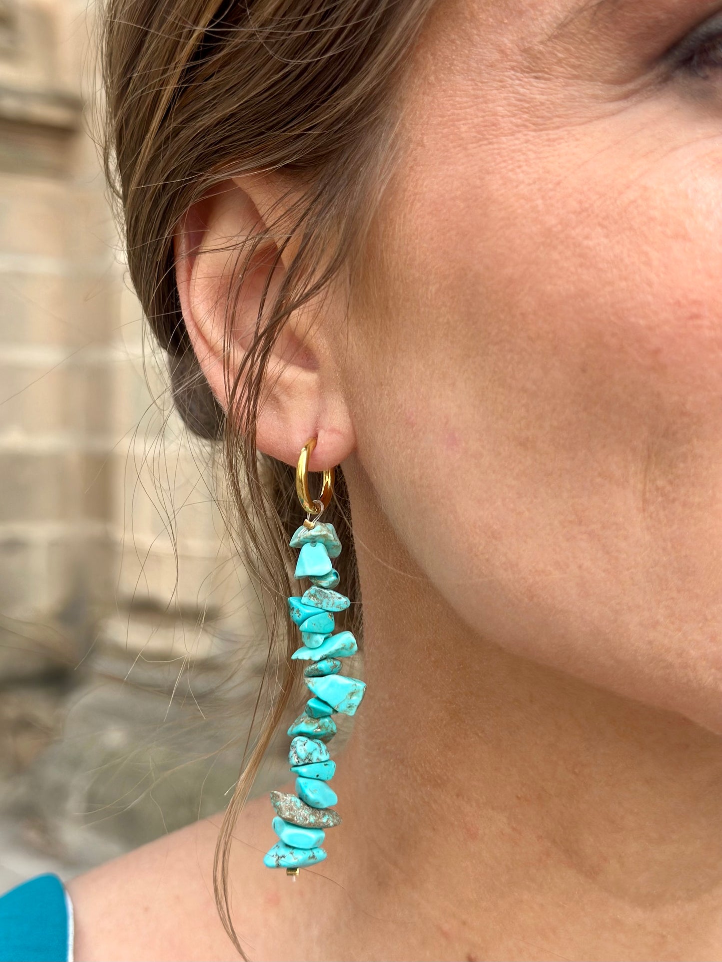 Pendientes Piedra Turquesa