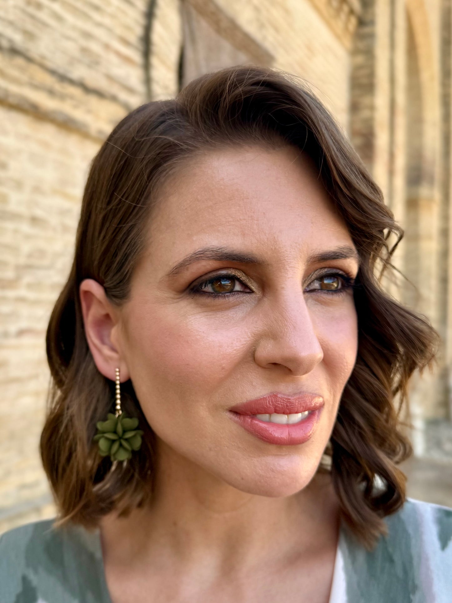 Pendientes Flores Verde
