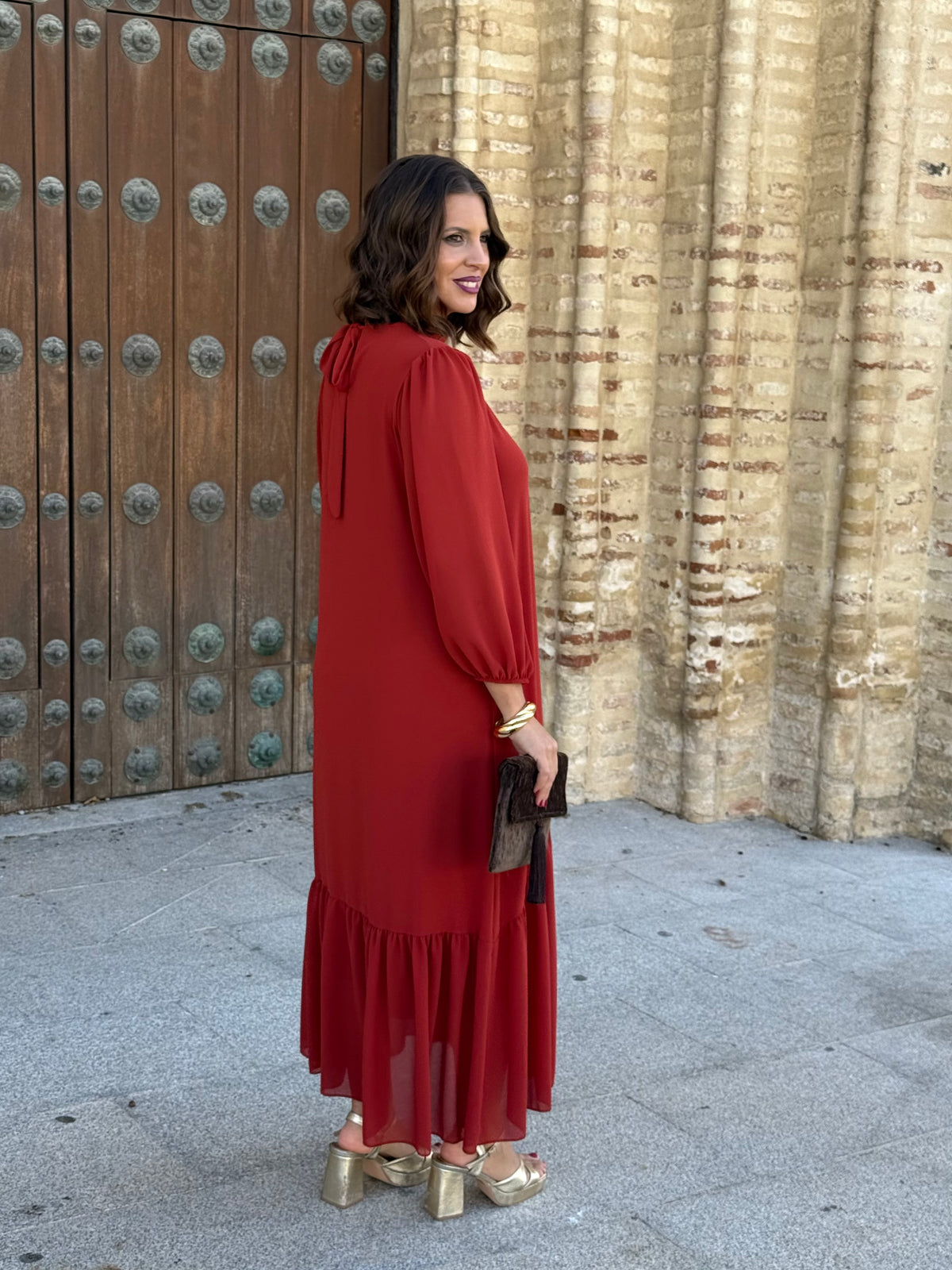 Vestido Amalia Teja