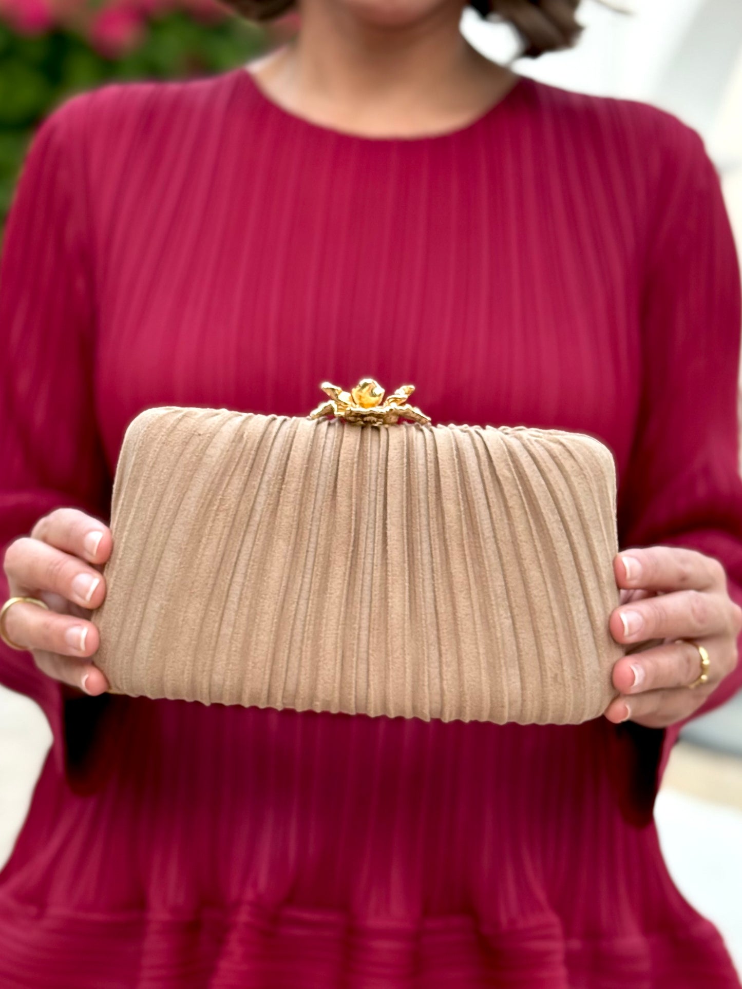 Bolso Flor Beige