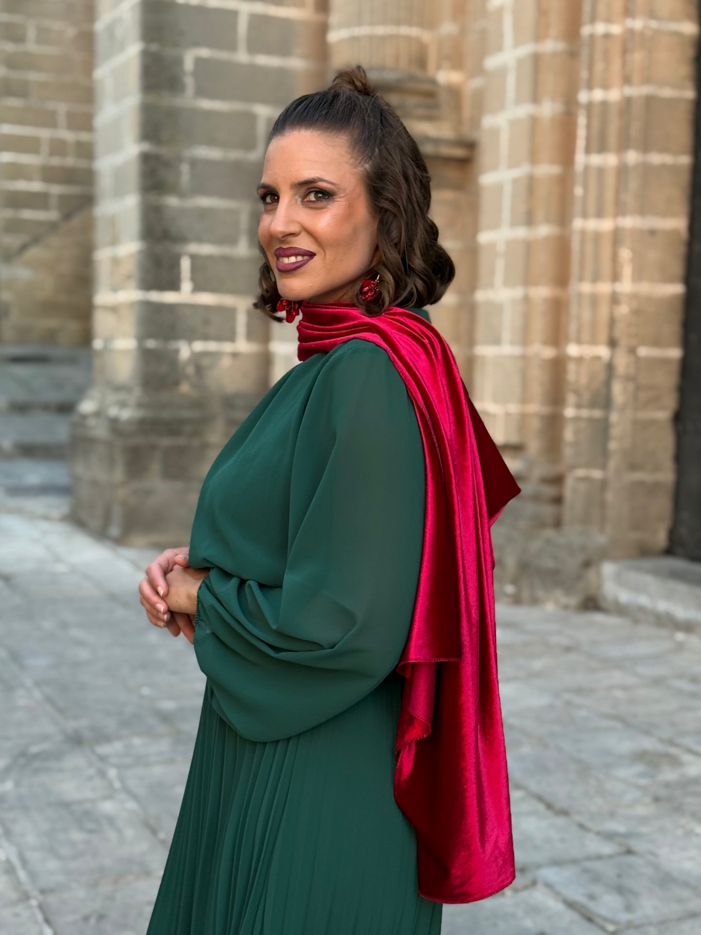Capa de Terciopelo Roja