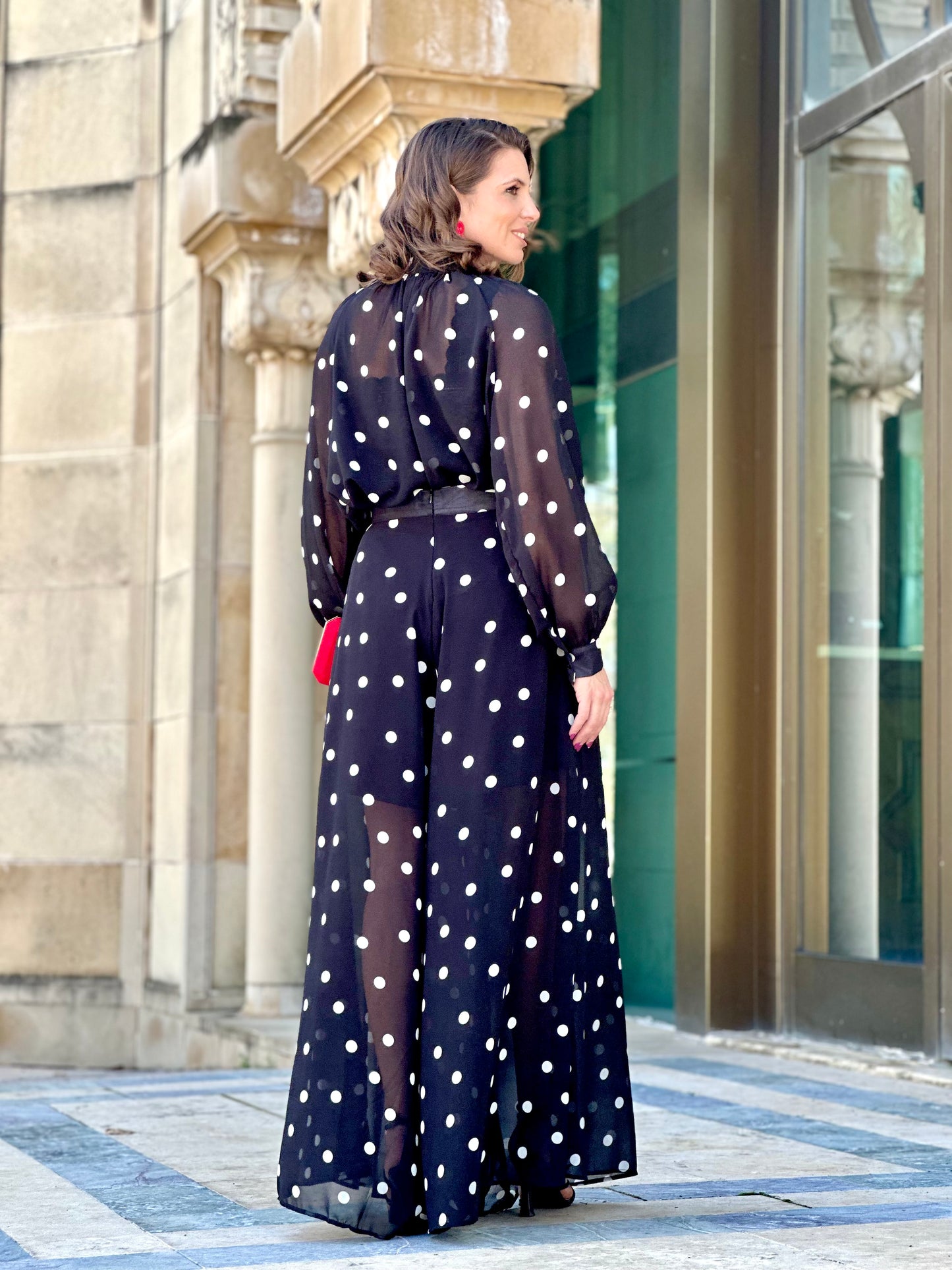 Conjunto Lunares Negro