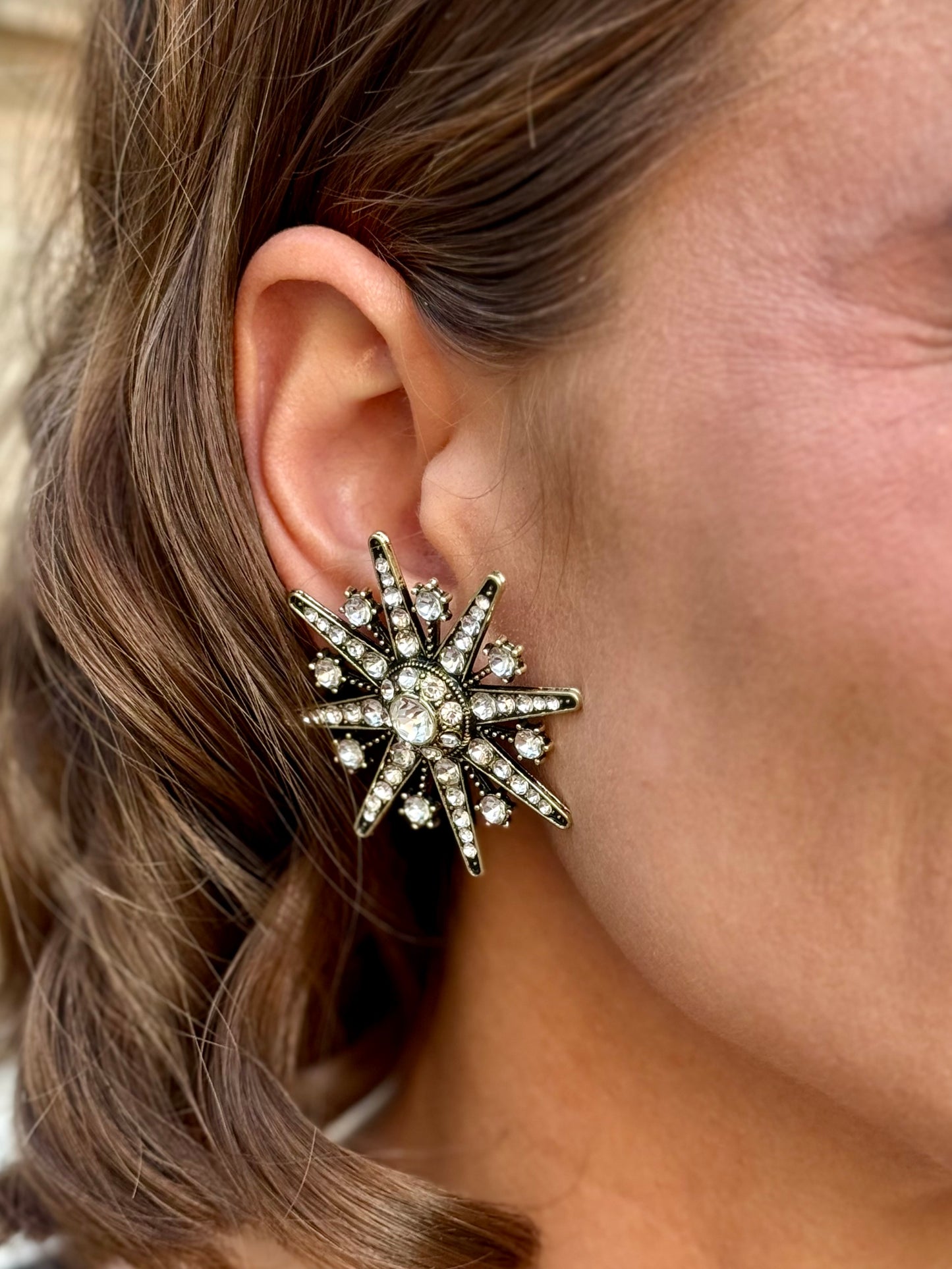 Pendientes Estrella Negro