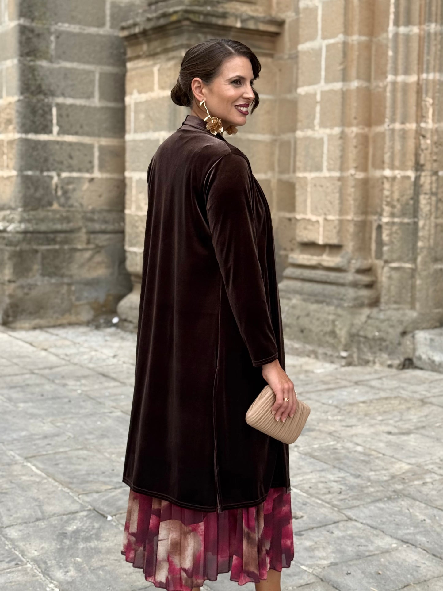 Kimono de Terciopelo Marrón