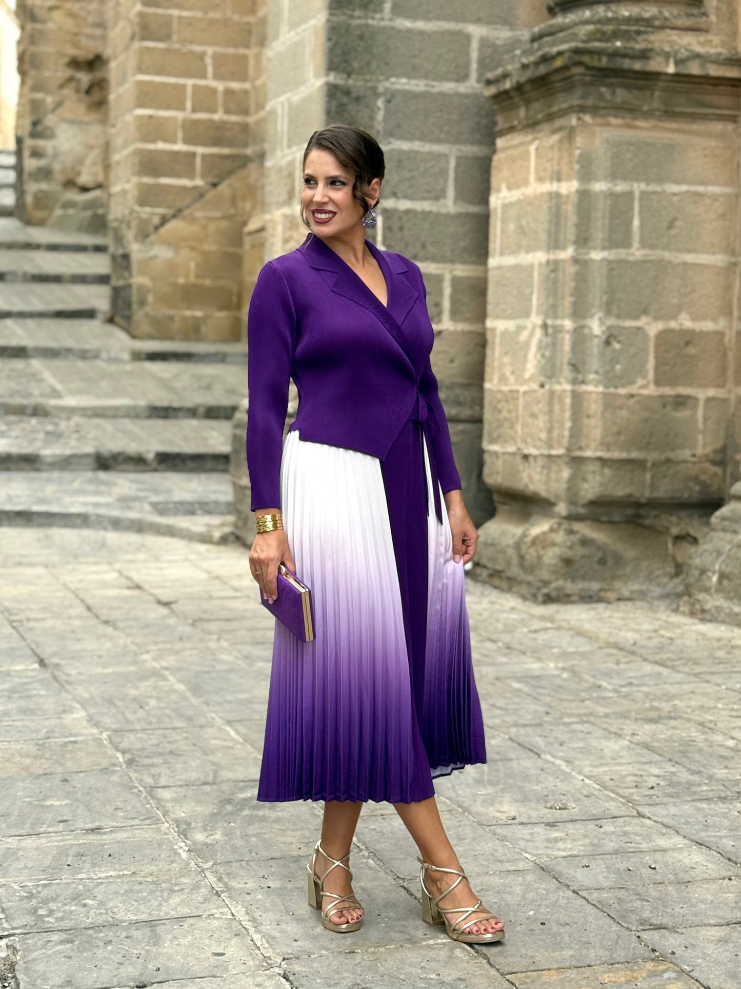 Vestido Degradado Morado