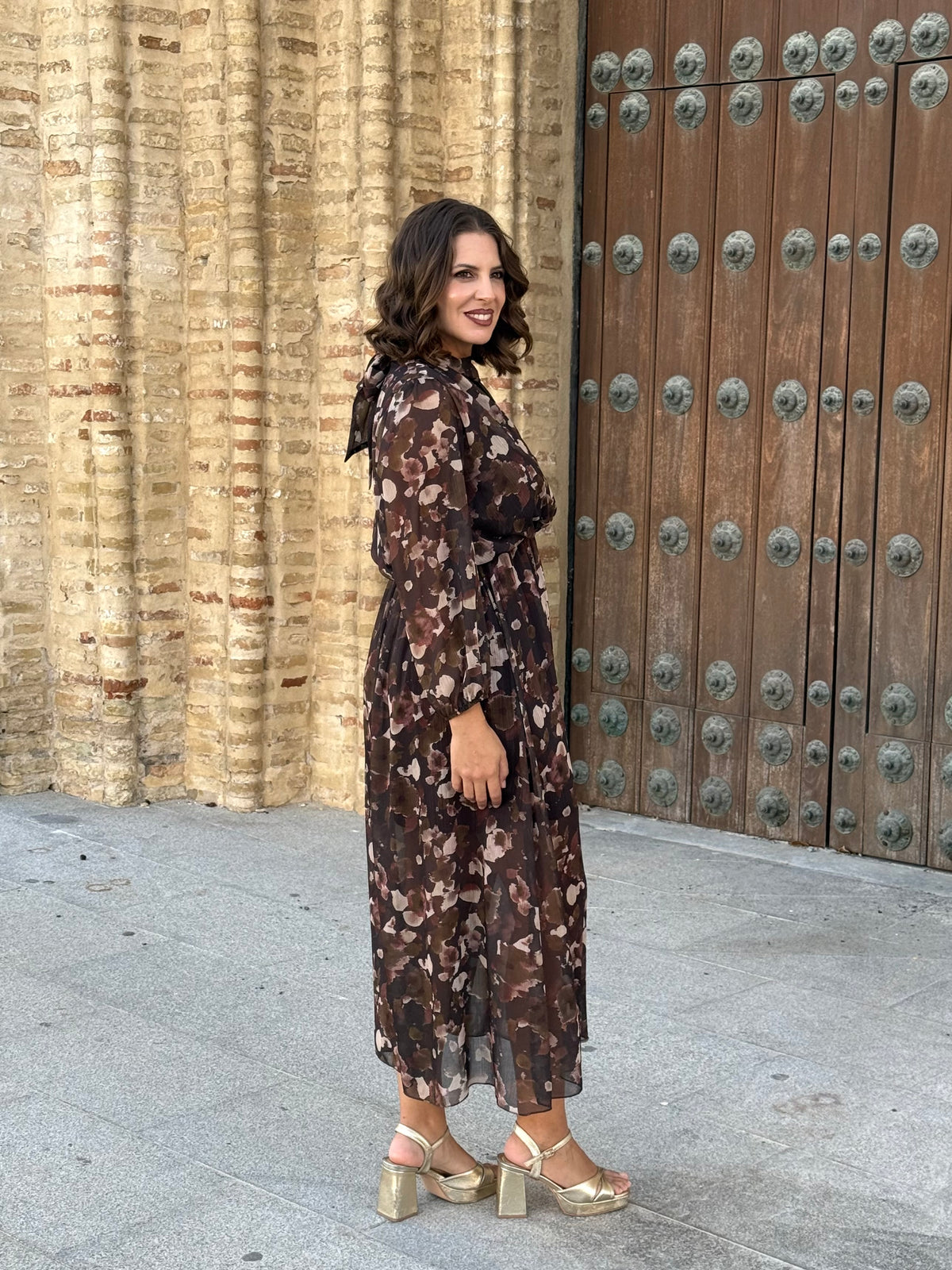 Vestido Martina Marrón
