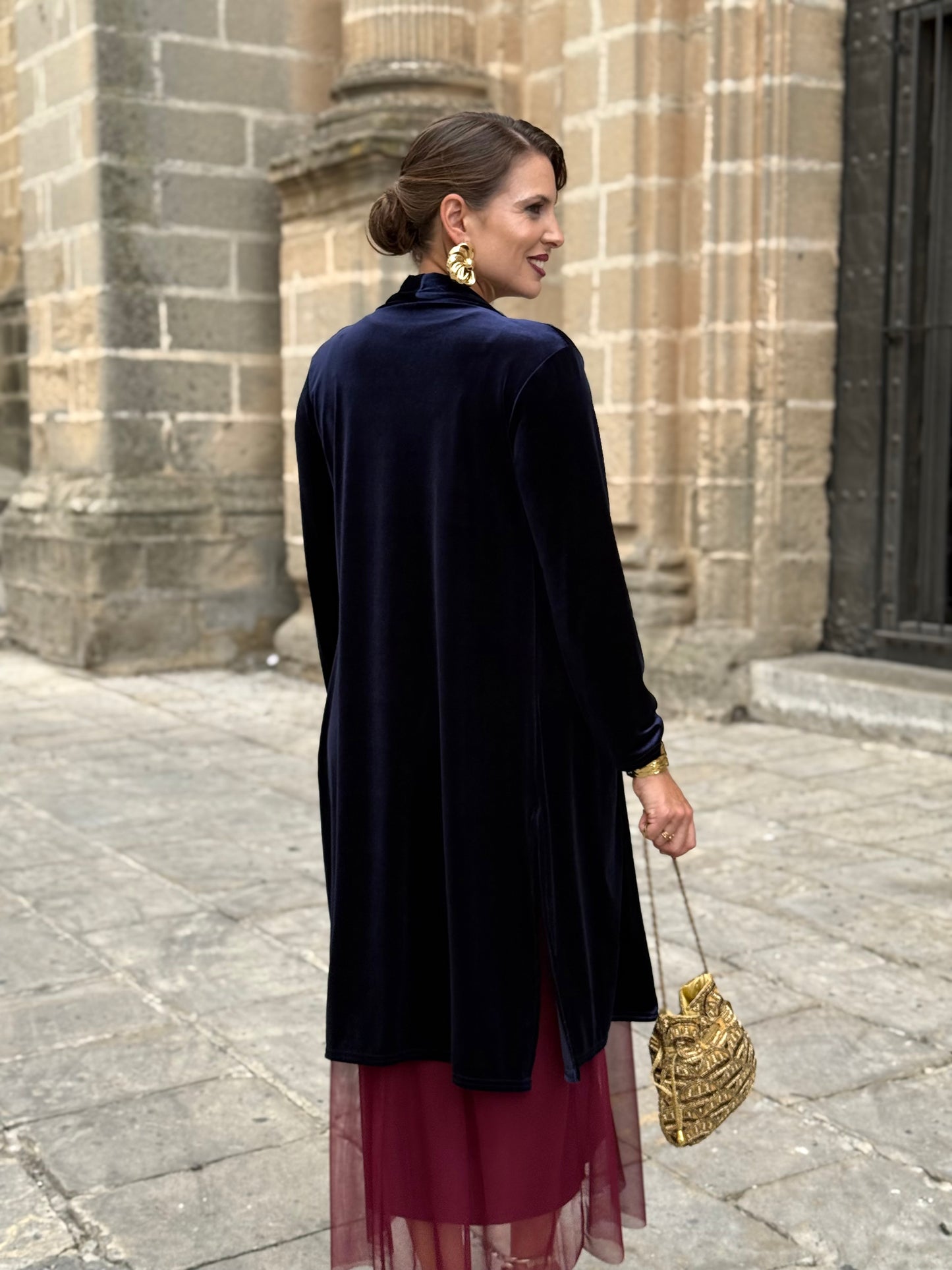 Kimono de Terciopelo Marino