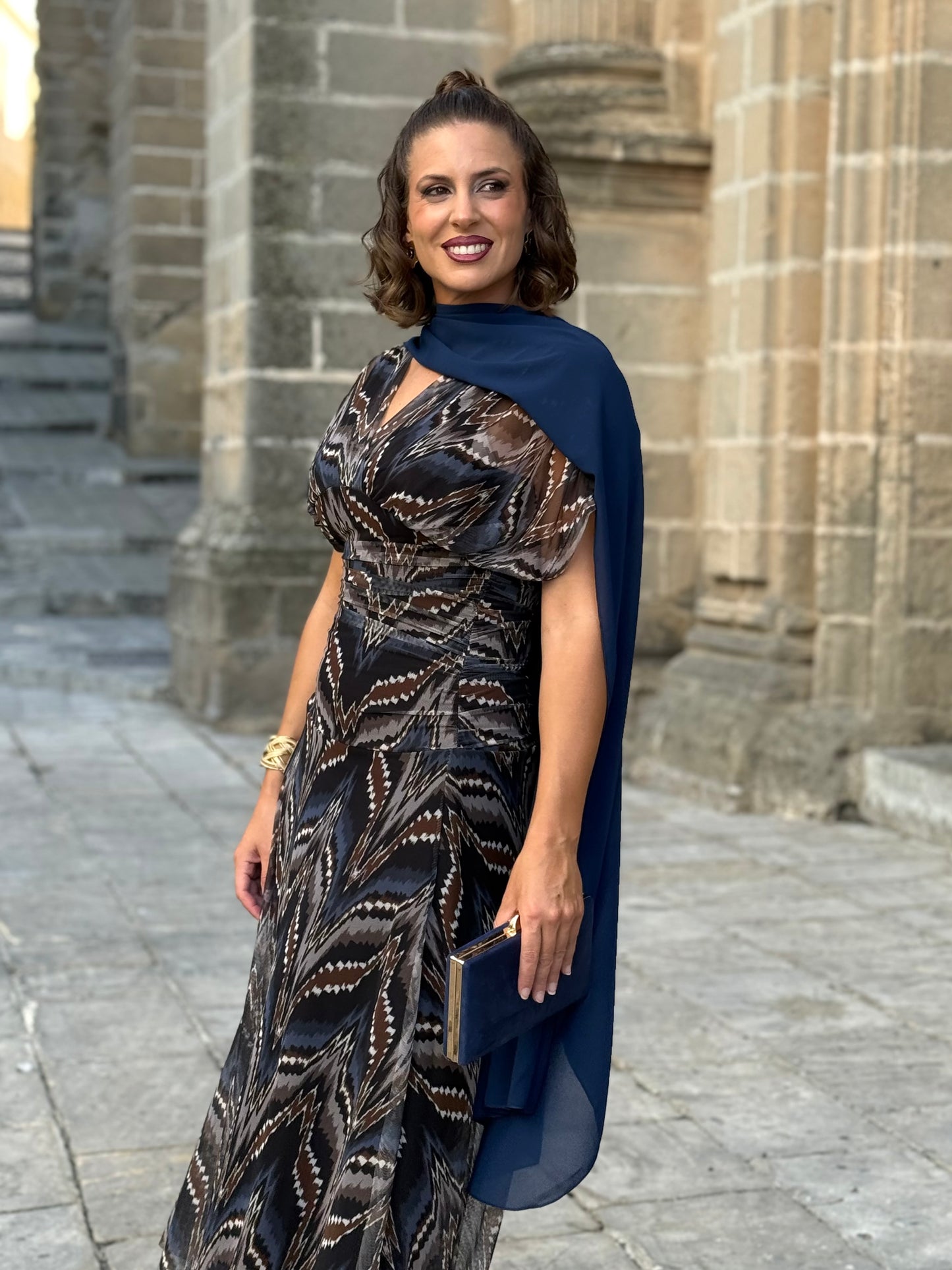 Capa de Gasa Azul Marino