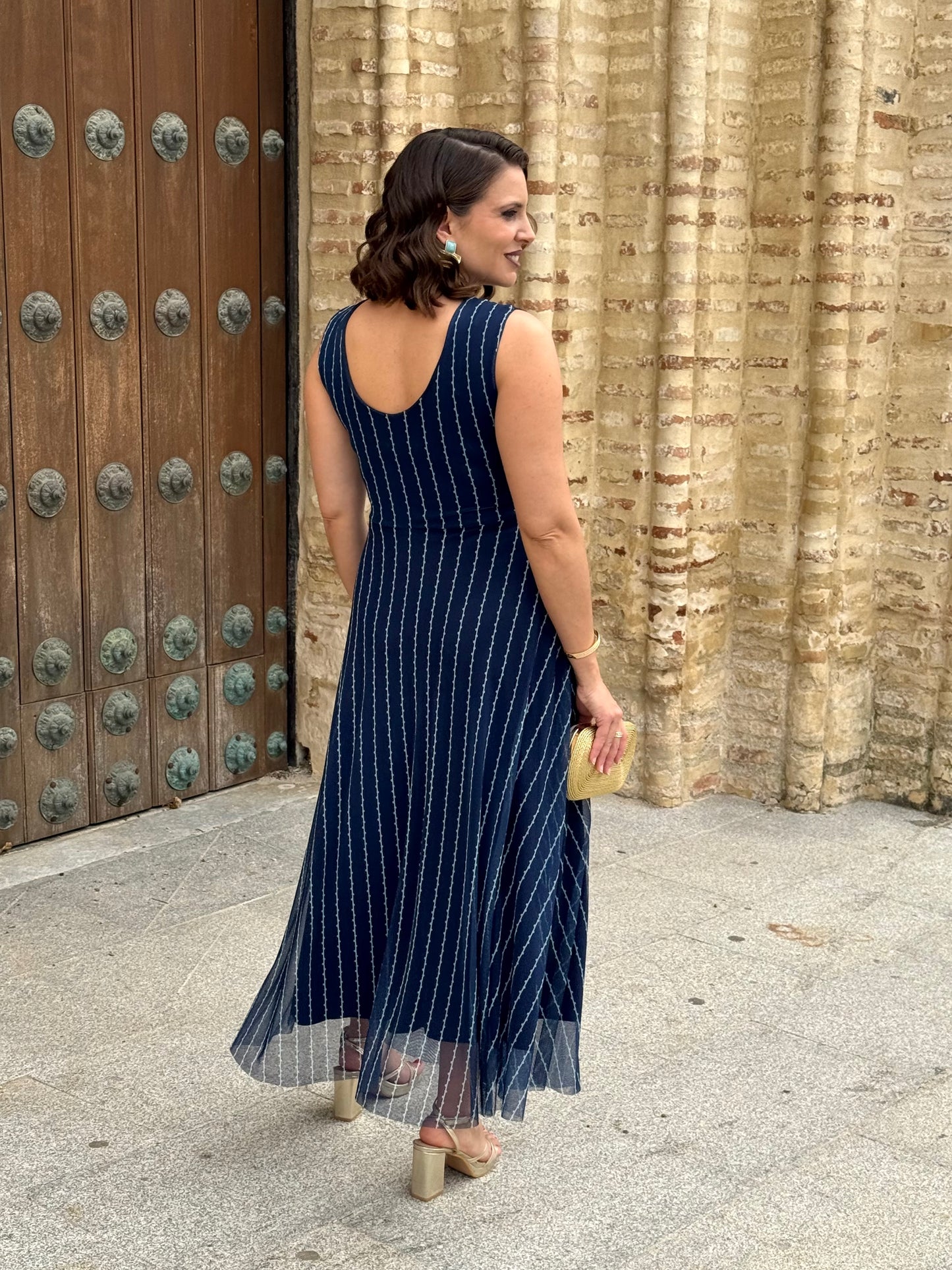 Vestido Dulcinea Estampado Azul