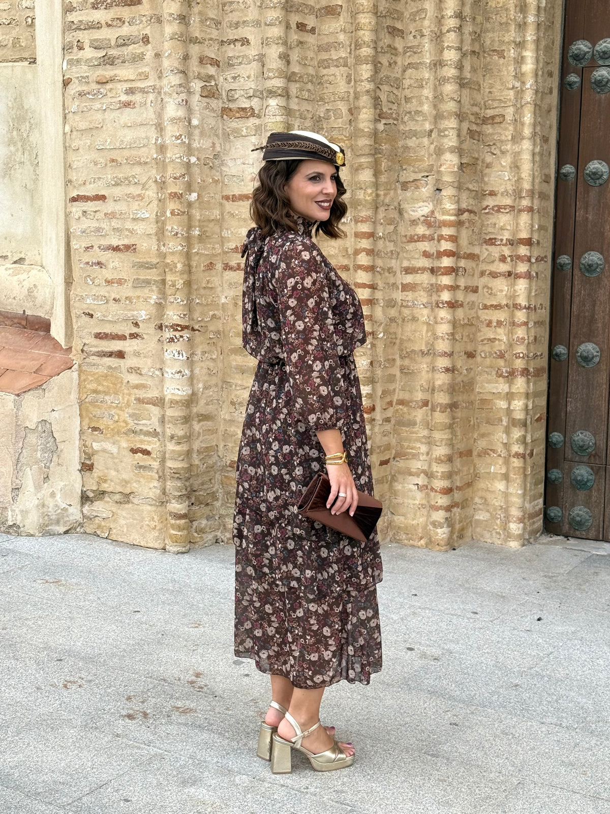 Vestido Nicoletta Marrón