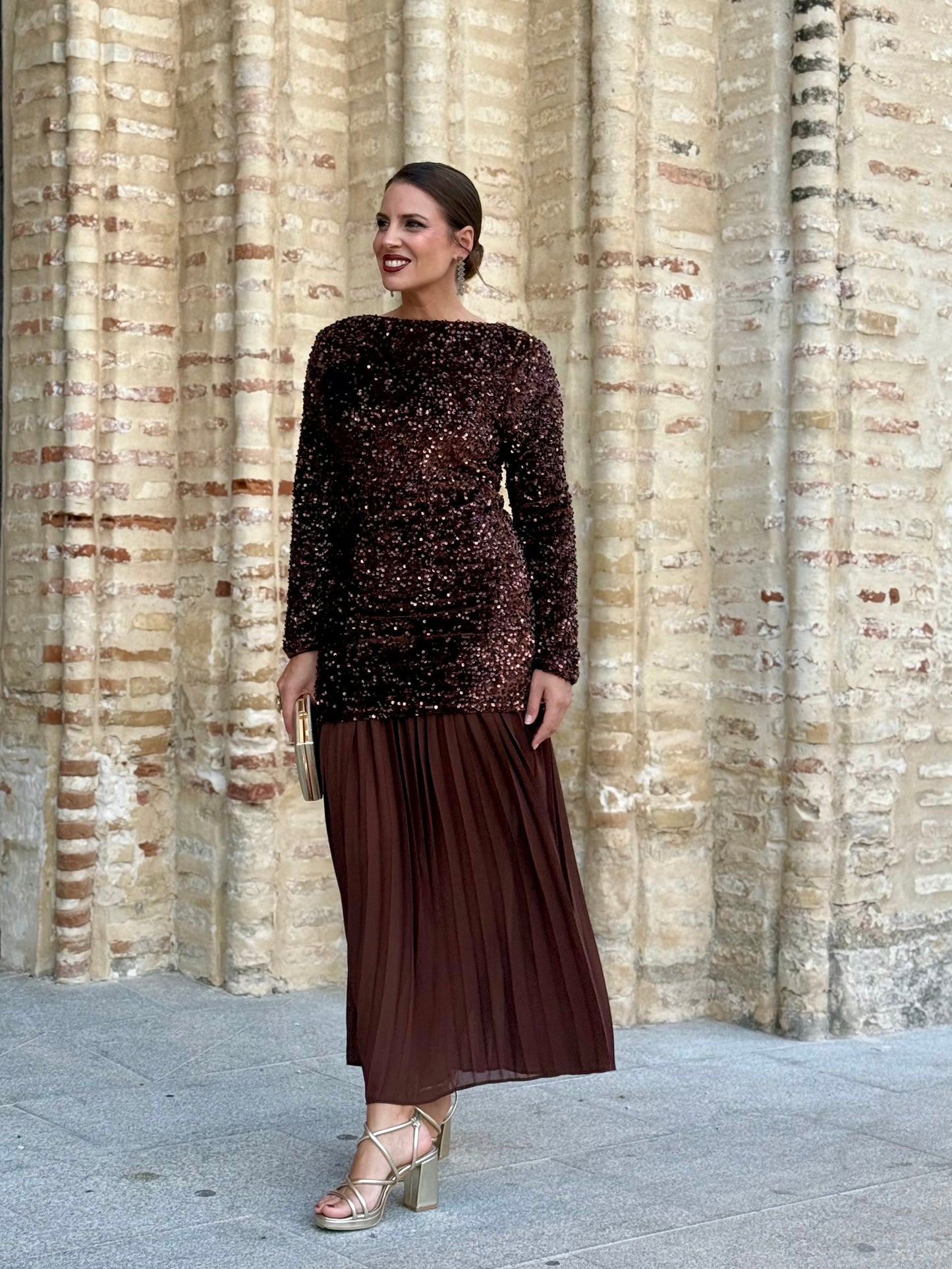 Vestido Aria Marrón