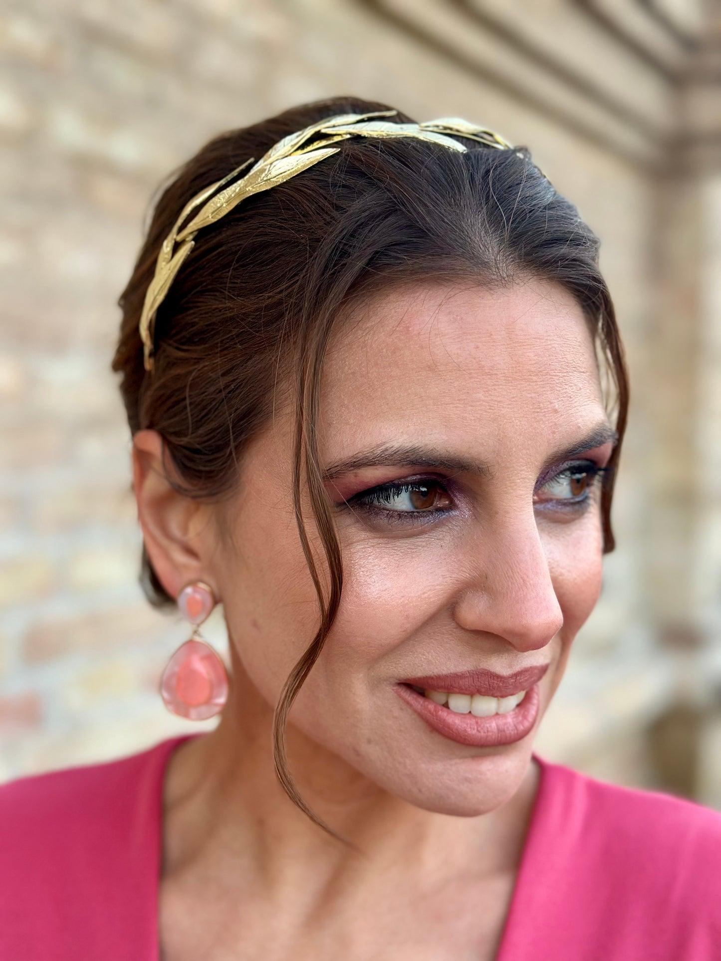 Diadema Metálica Lía Dorada