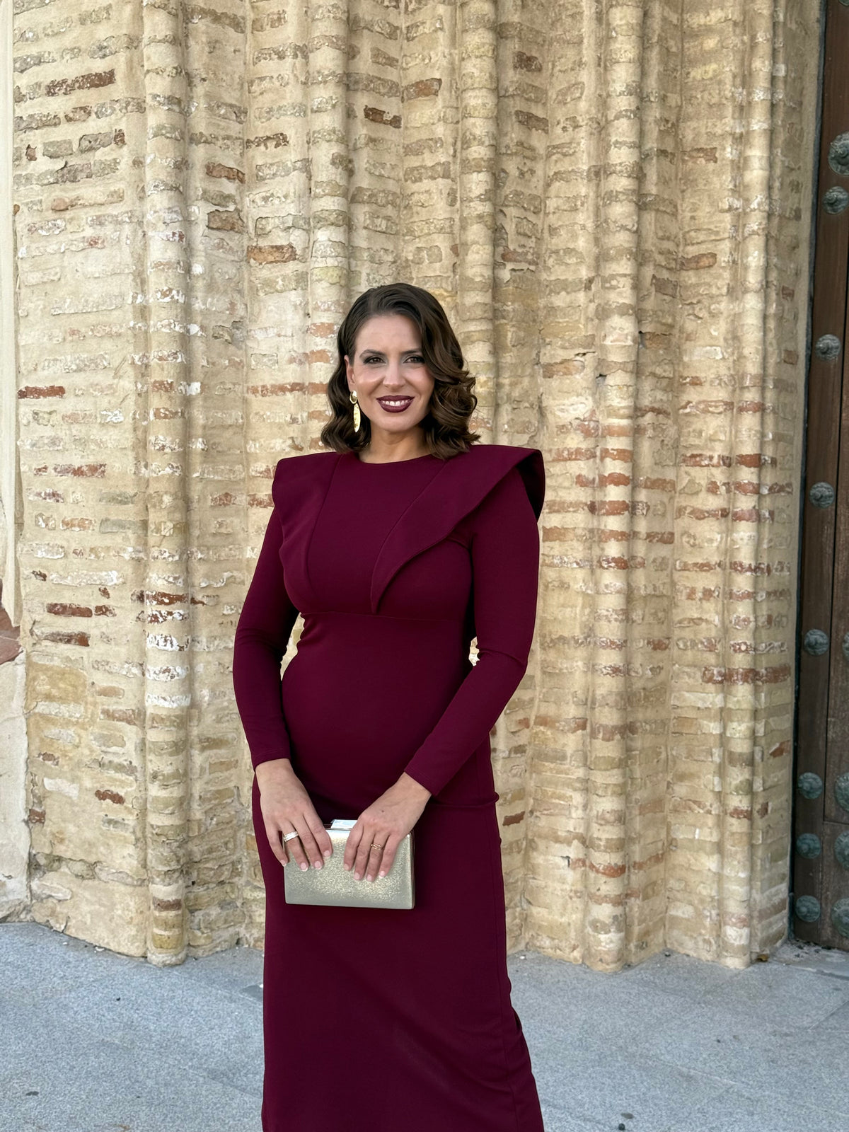 Vestido María Burdeos