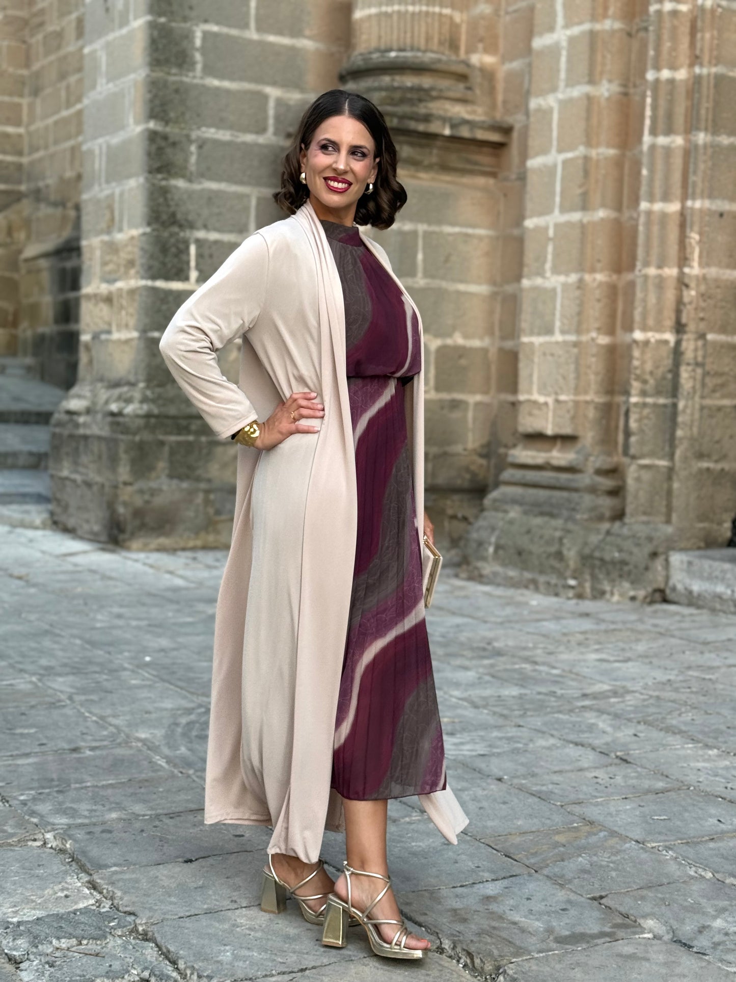 Kimono Punto de Seda Beige