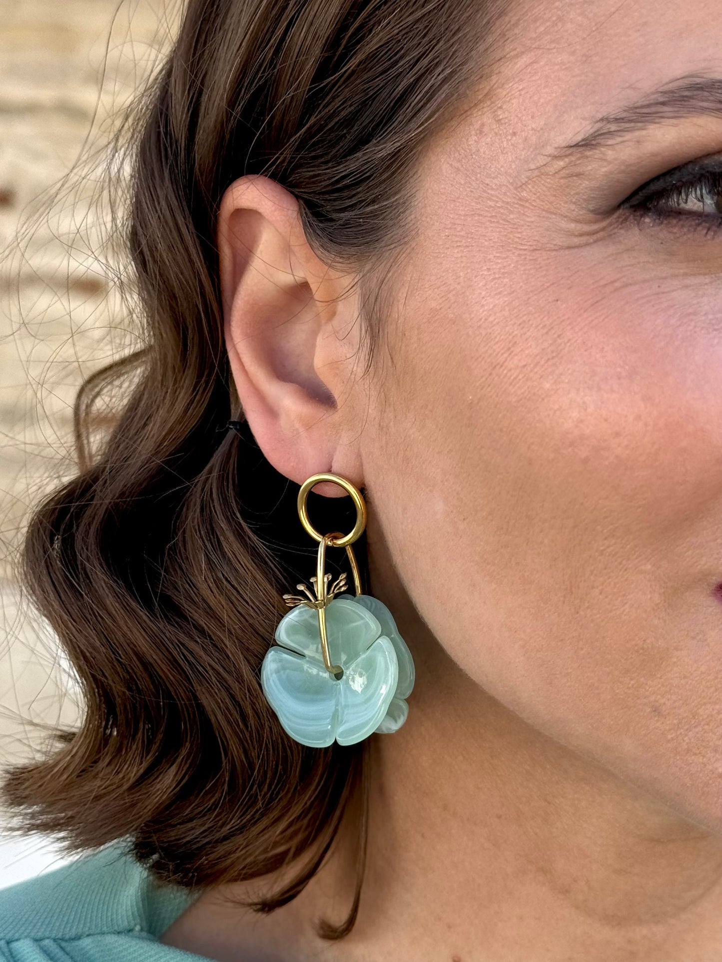 Pendientes Sueño Verde Agua