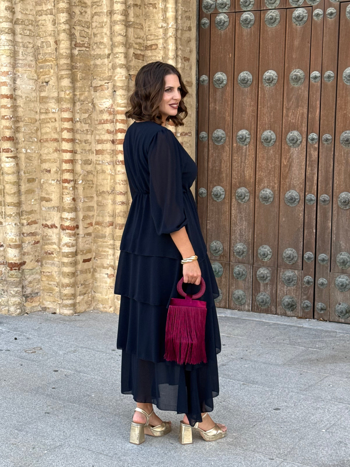 Vestido Salomé Azul Marino