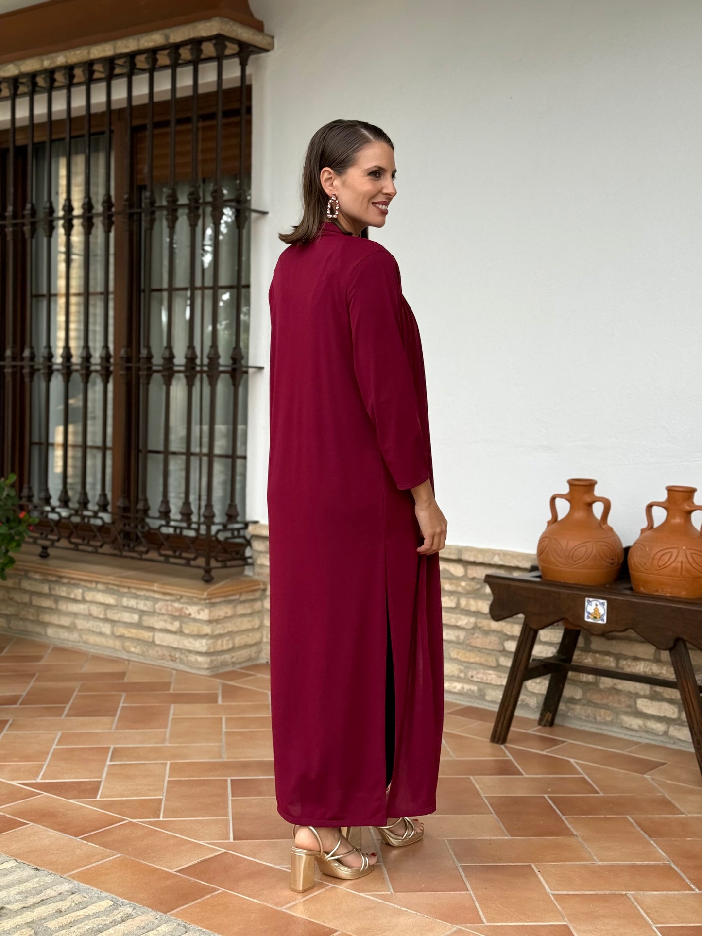 Kimono Punto de Seda Vino