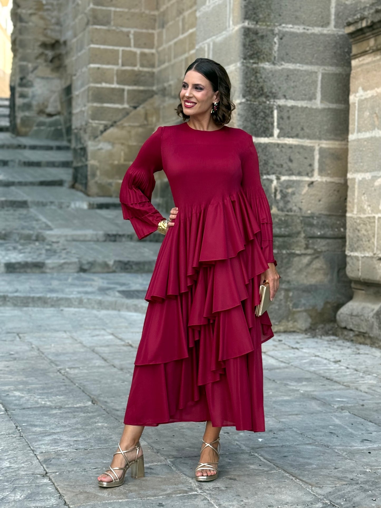 Vestido Amaris Granate