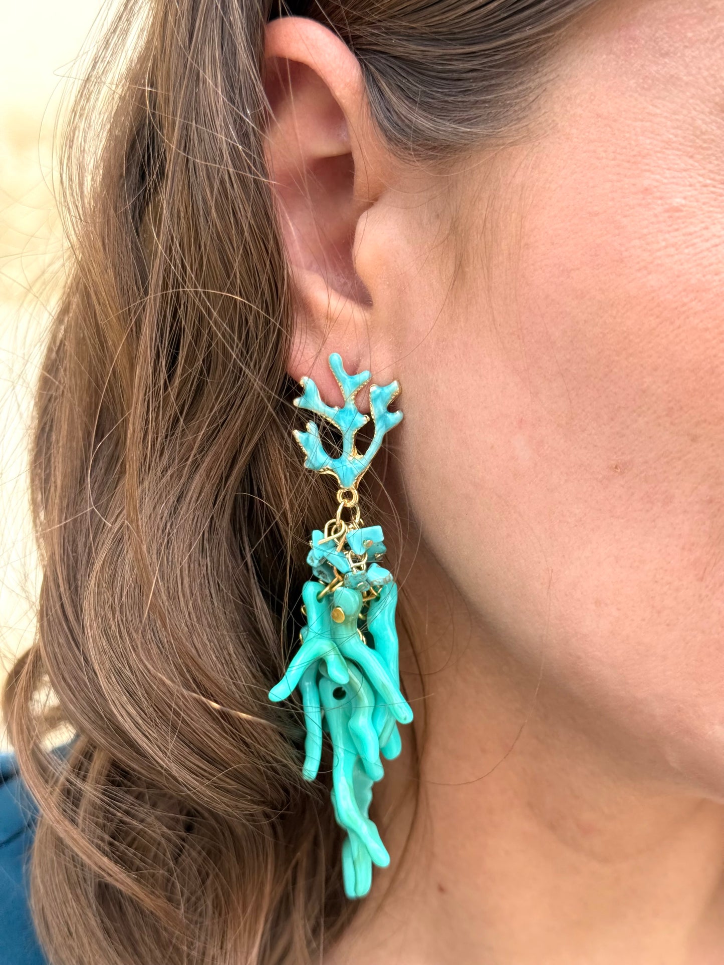 Pendientes Alga Turquesa