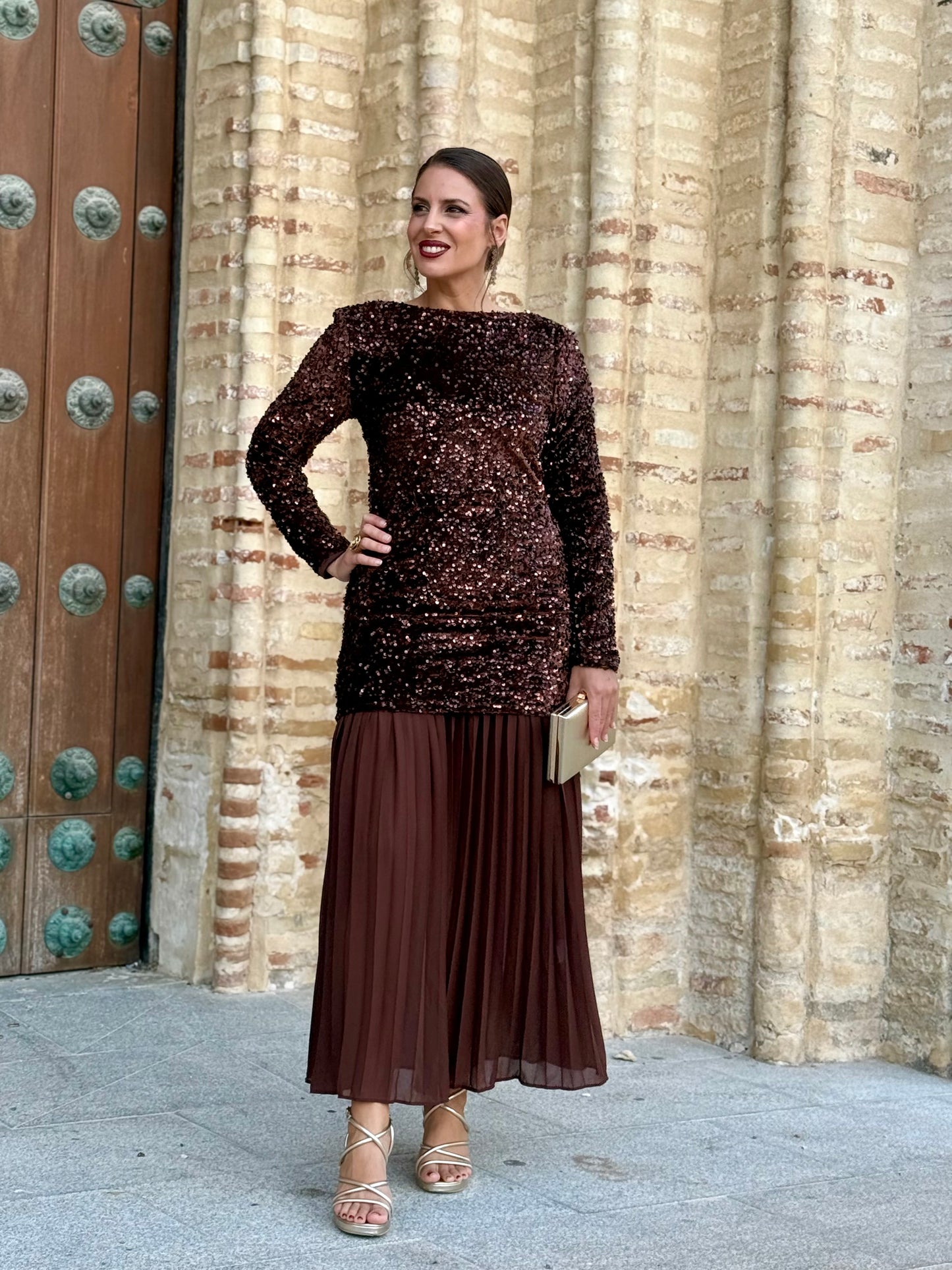 Vestido Aria Marrón