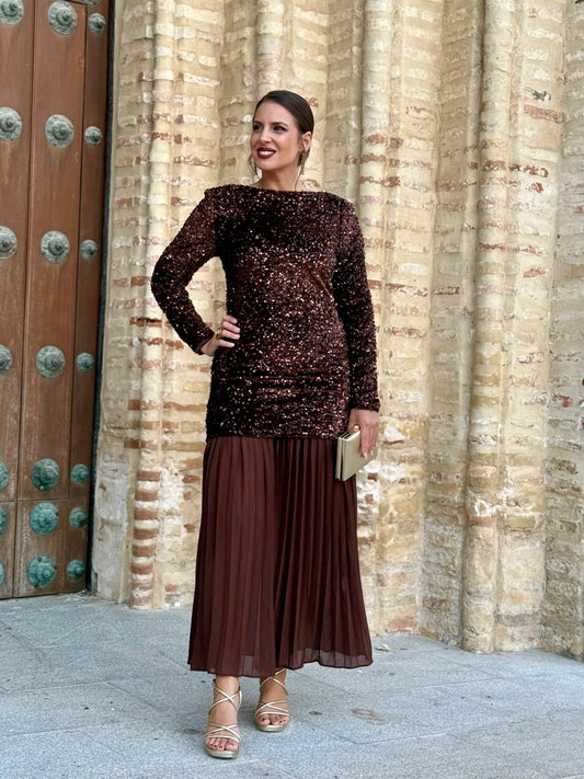 Vestido Aria Marrón