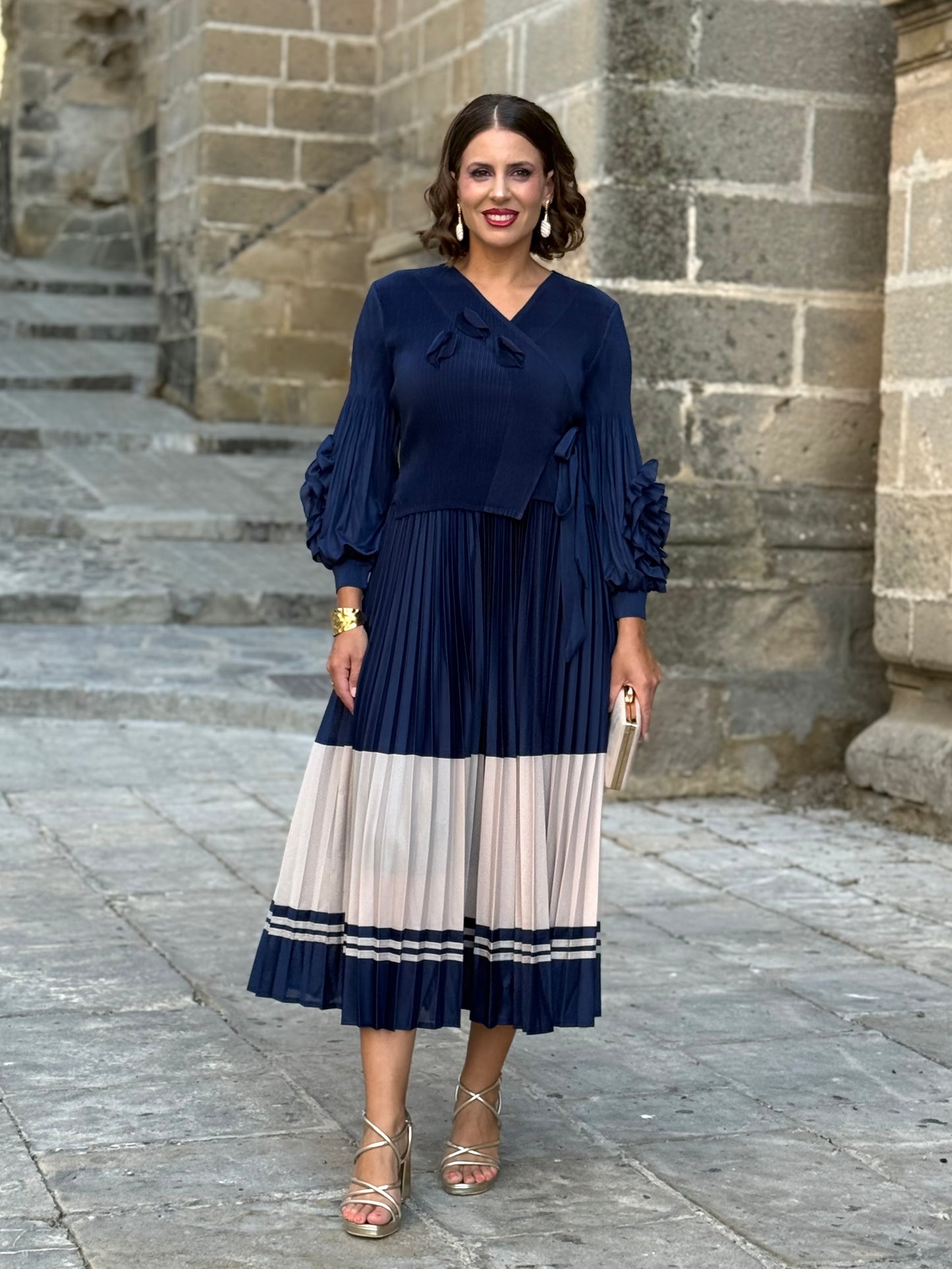 Vestido Adriana Marino/Beige