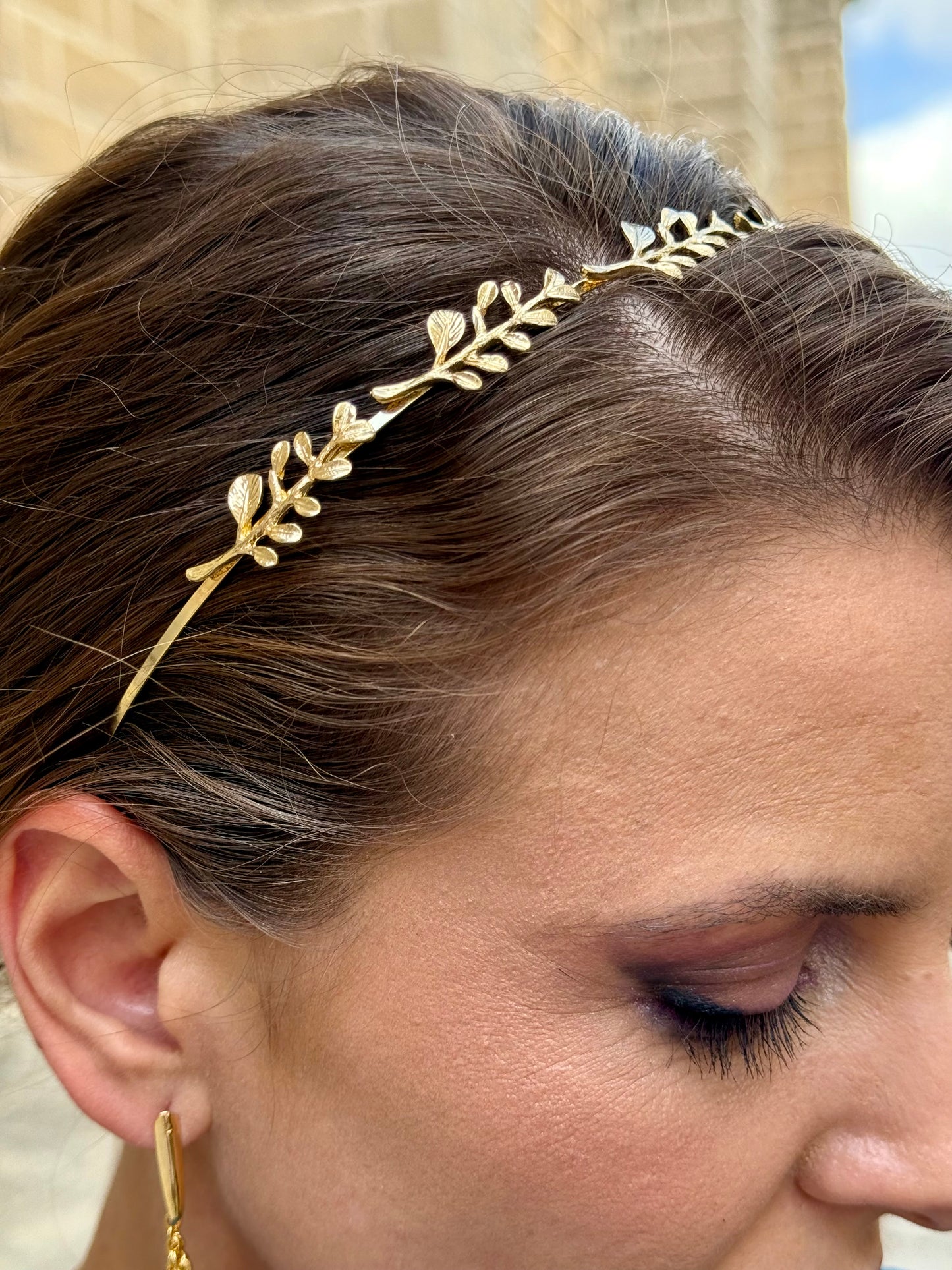 Diadema Metálica Siri Dorada