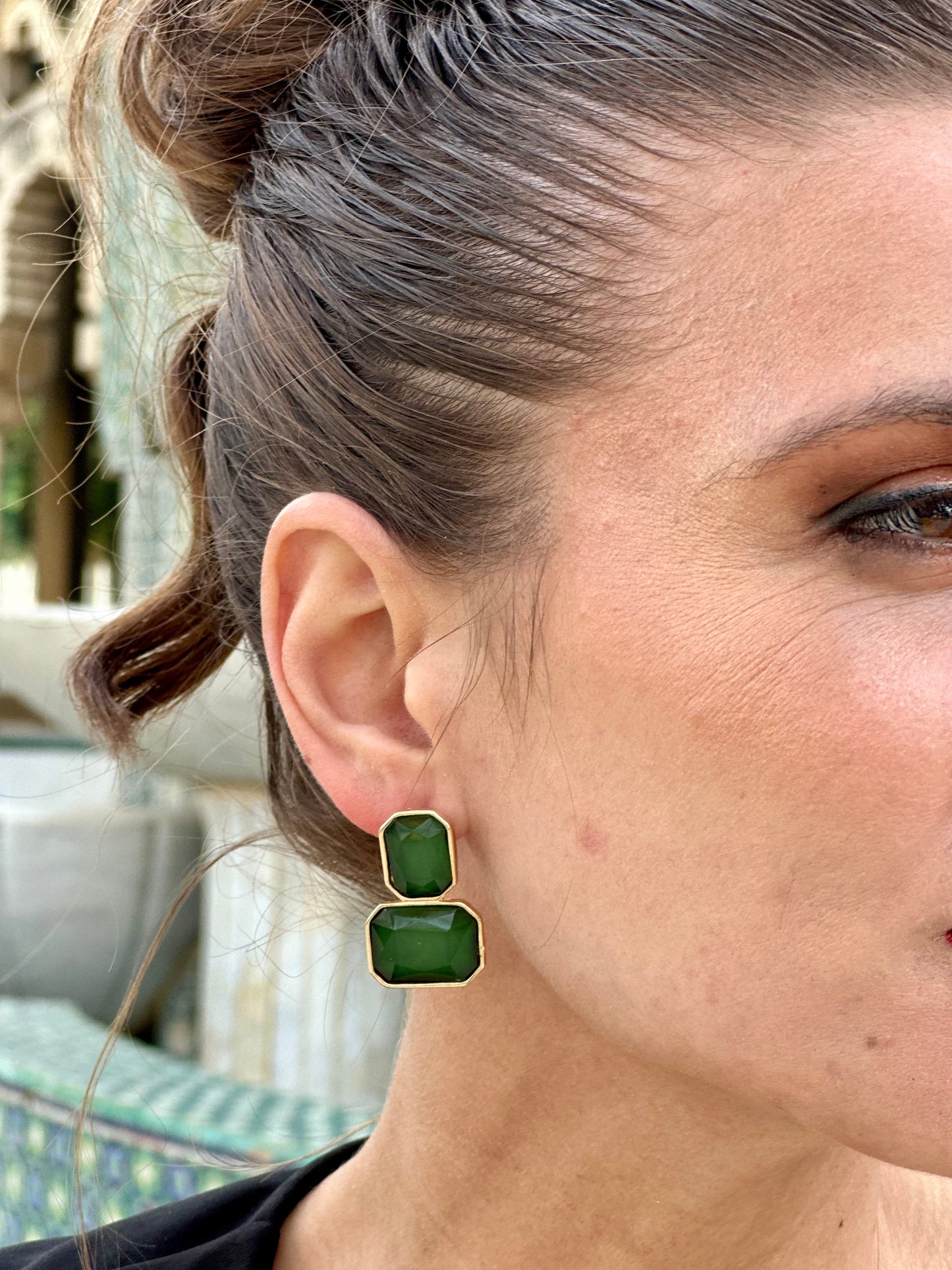 Pendientes Luna Verde