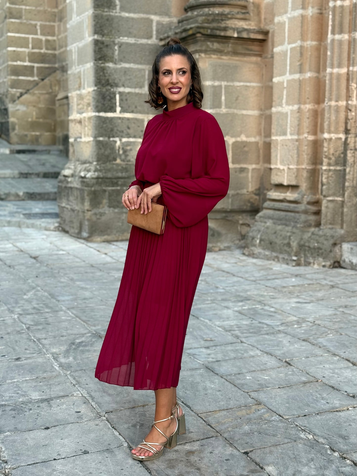 Vestido Julieta Granate