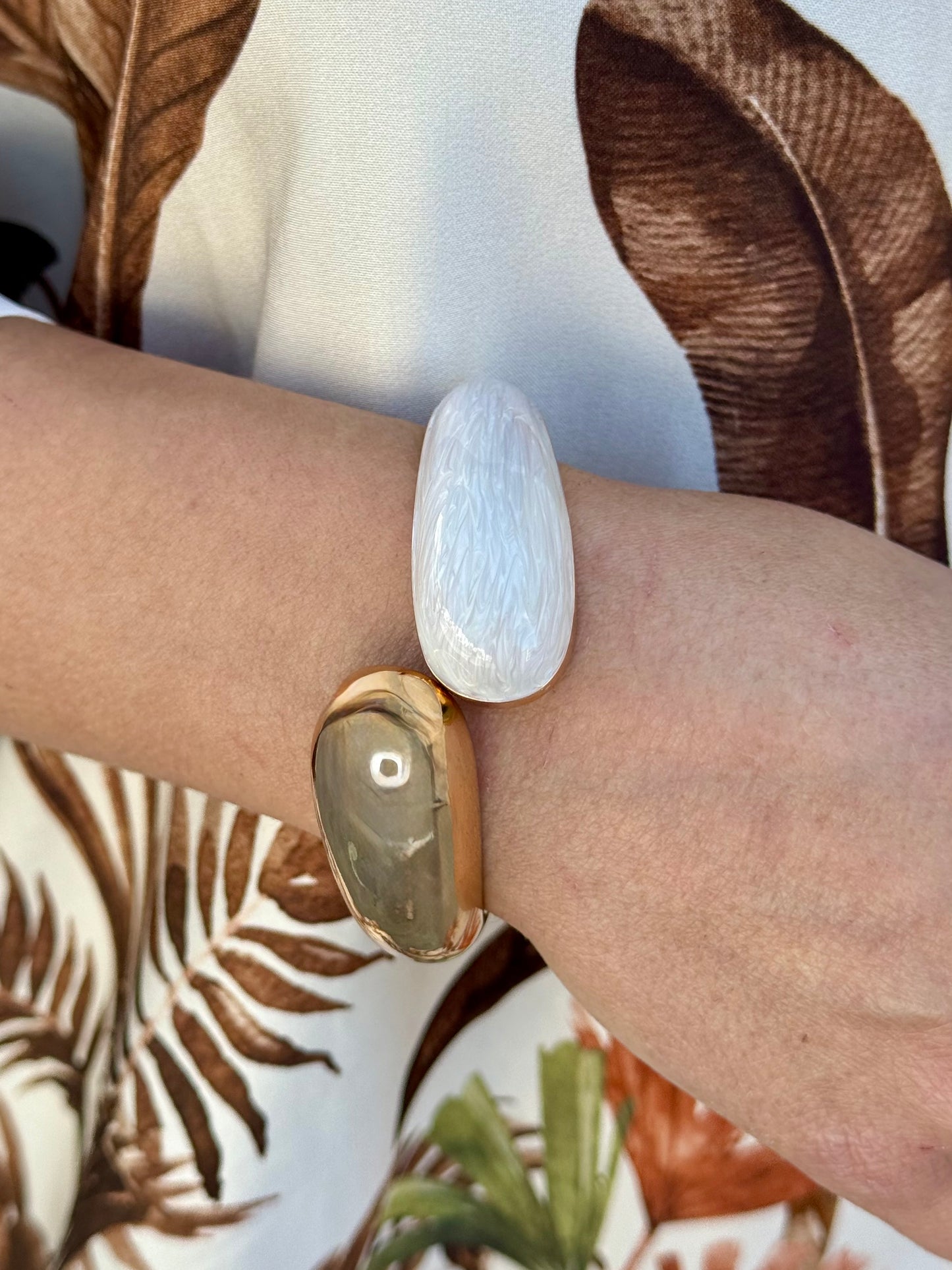 Pulsera Eva Nácar/Dorada